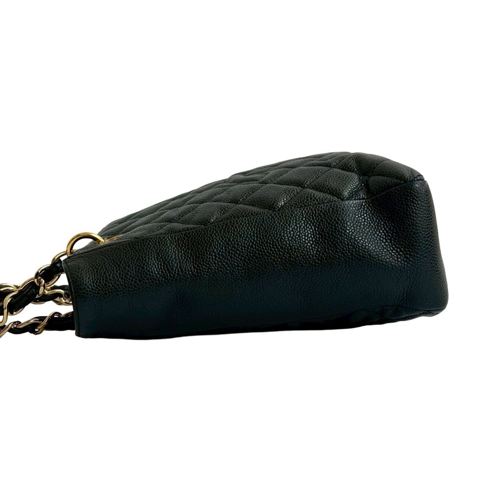 Chanel CHANEL Matelasse Coco Mark Caviar Leather Chain Tote Bag Handbag Black 26338 Size ONE SIZE - 5 Thumbnail