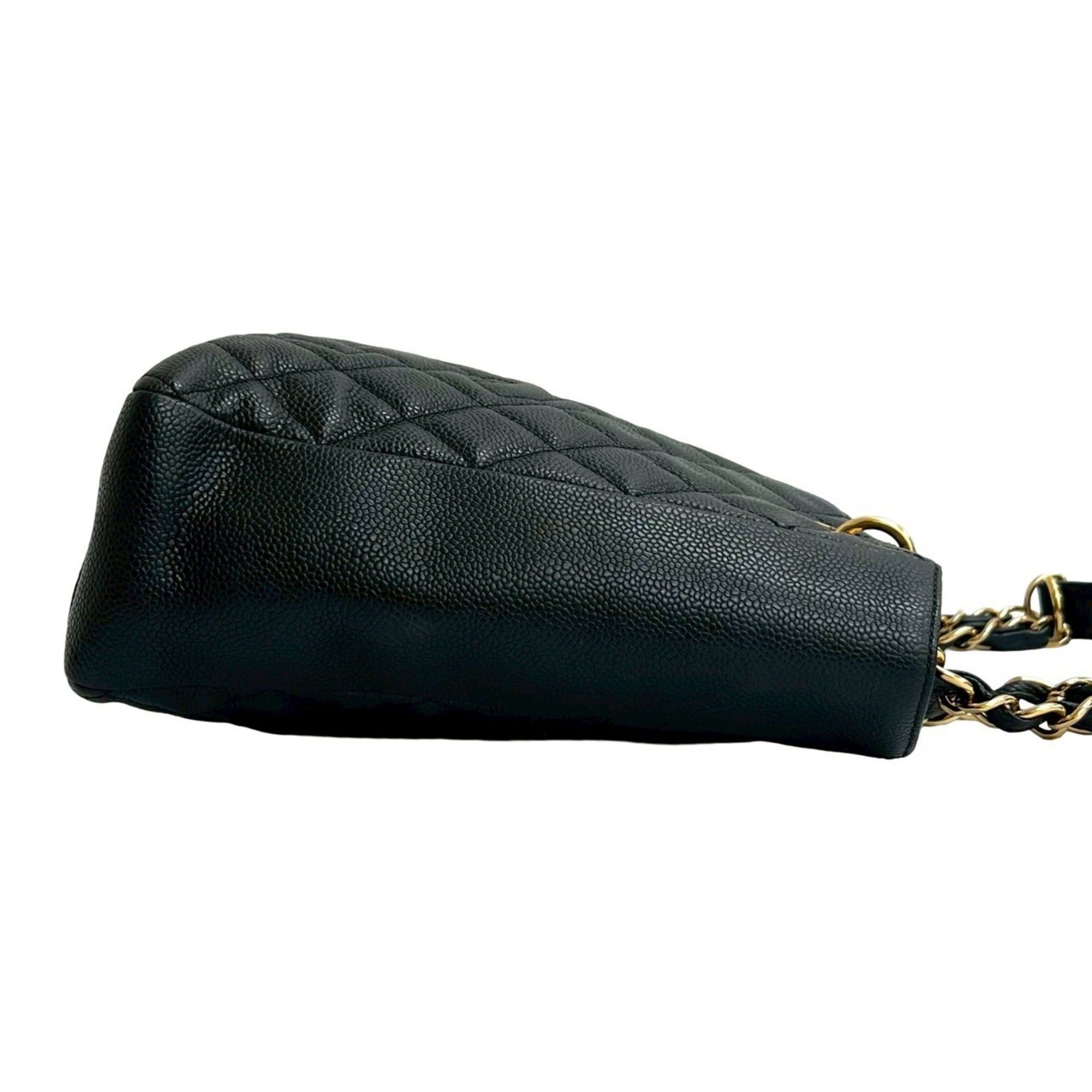 Chanel CHANEL Matelasse Coco Mark Caviar Leather Chain Tote Bag Handbag Black 26338 Size ONE SIZE - 6 Thumbnail