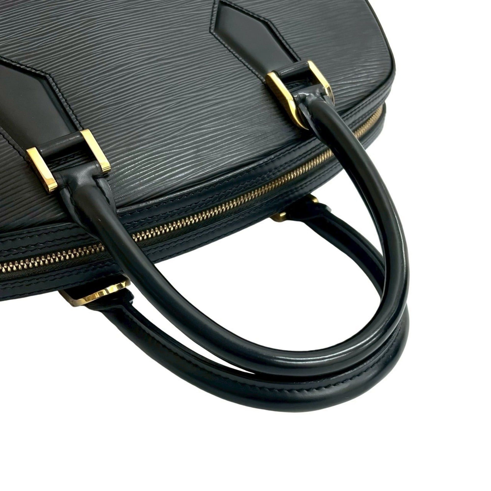 Louis Vuitton LOUIS VUITTON Jasmine Epi Leather Handbag/Mini Boston Bag in Noir 77600 Size ONE SIZE - 4 Thumbnail