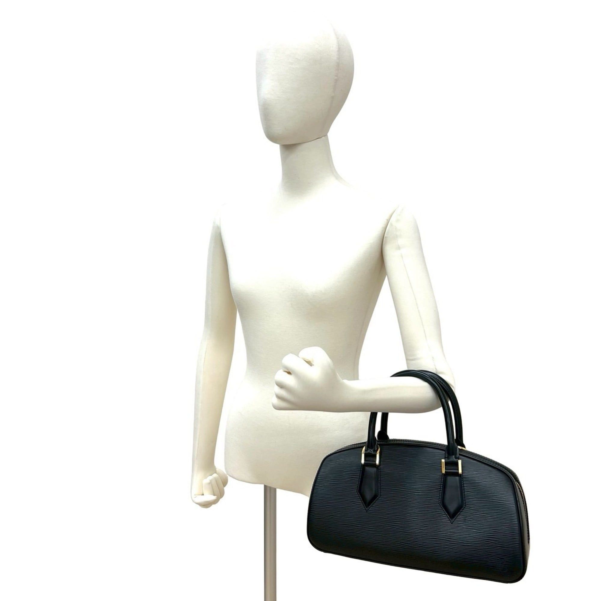 Louis Vuitton LOUIS VUITTON Jasmine Epi Leather Handbag/Mini Boston Bag in Noir 77600 Size ONE SIZE - 2 Thumbnail