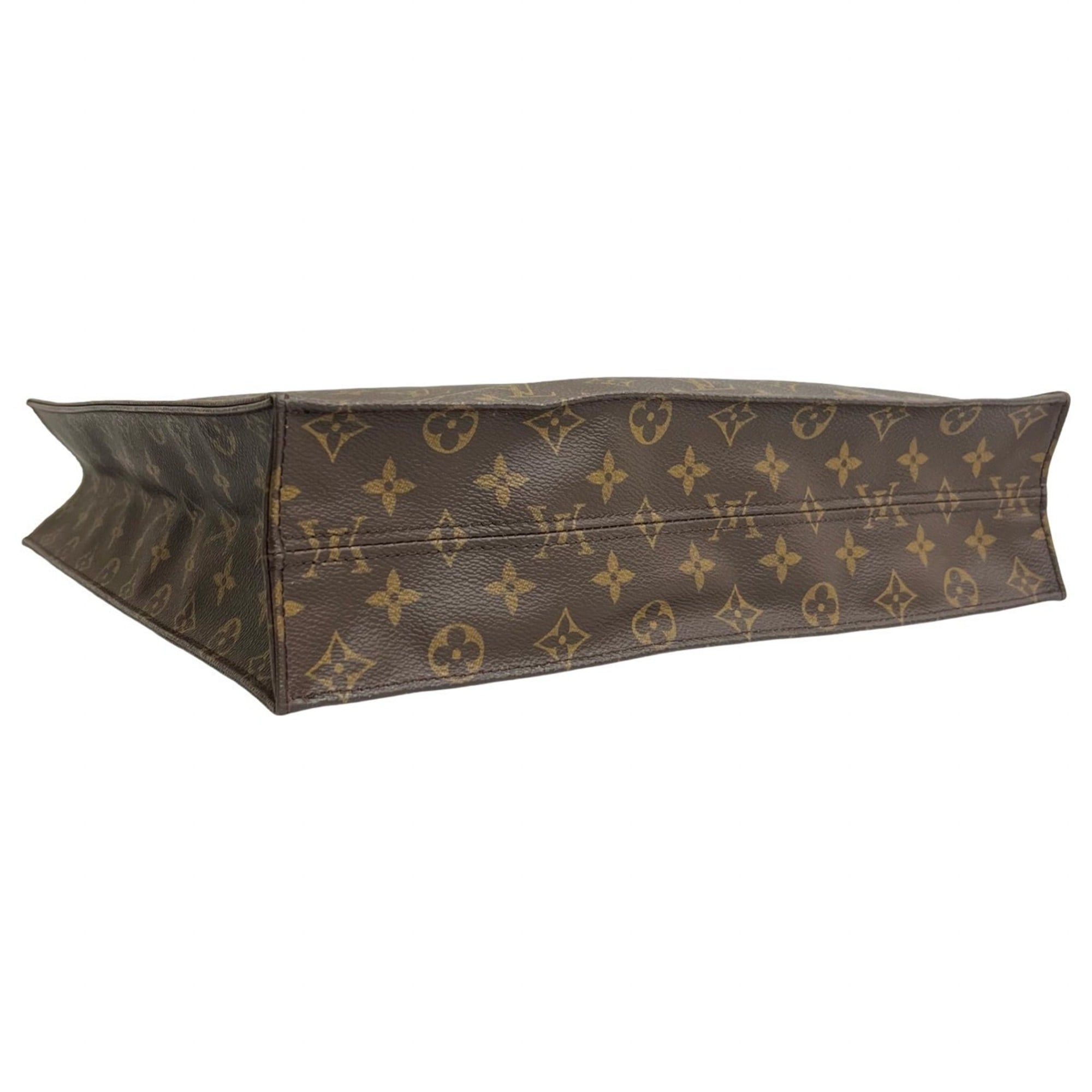 LOUIS VUITTON Sac Plat Leather Handbag, Tote Bag, Business A4 Size, Brown, 70604