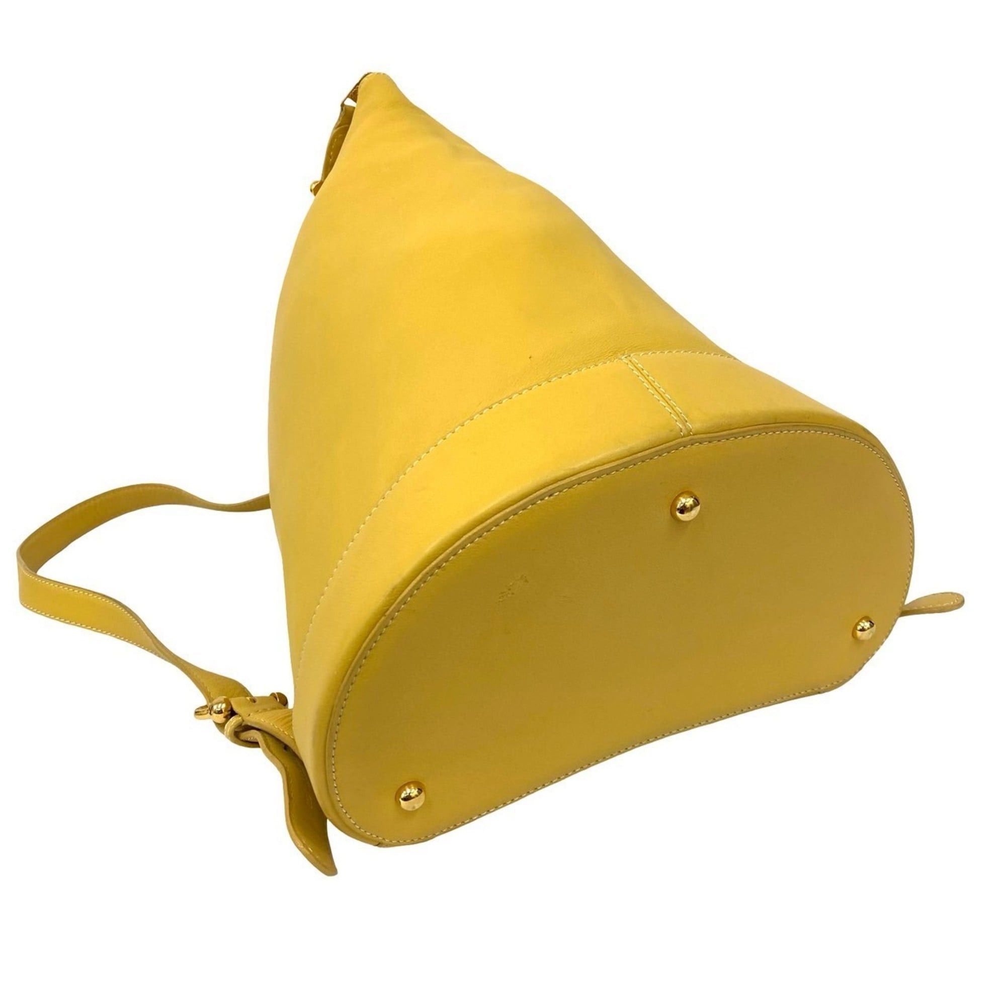 Loewe LOEWE Anagram Logo Leather Backpack Daypack Yellow 05894 Size ONE SIZE - 7 Thumbnail