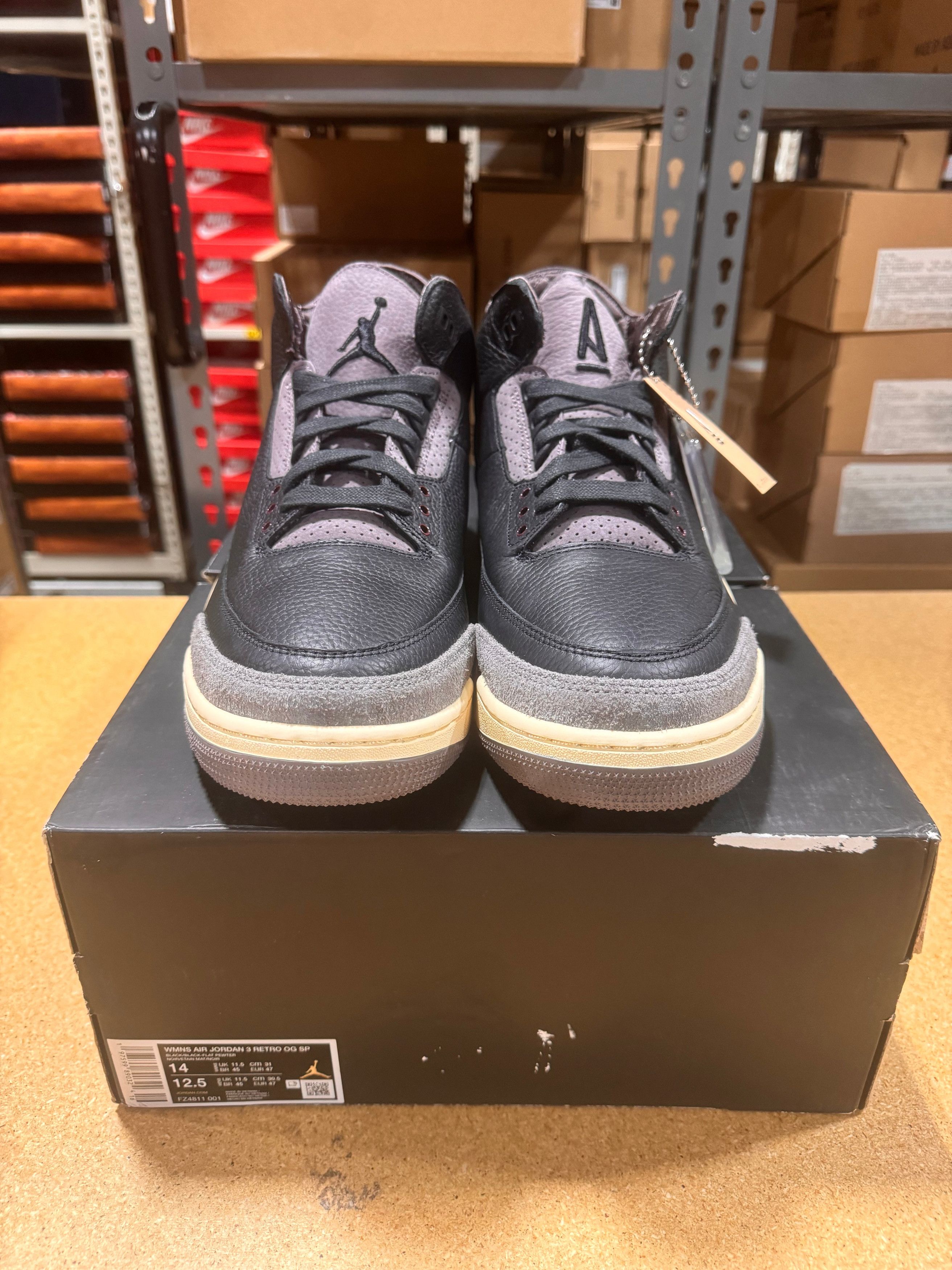 Jordan Brand PRE OWNED Air Jordan 3 Retro A Ma Maniére While You Were Sle Size US 14 / EU 47 - 3 Thumbnail