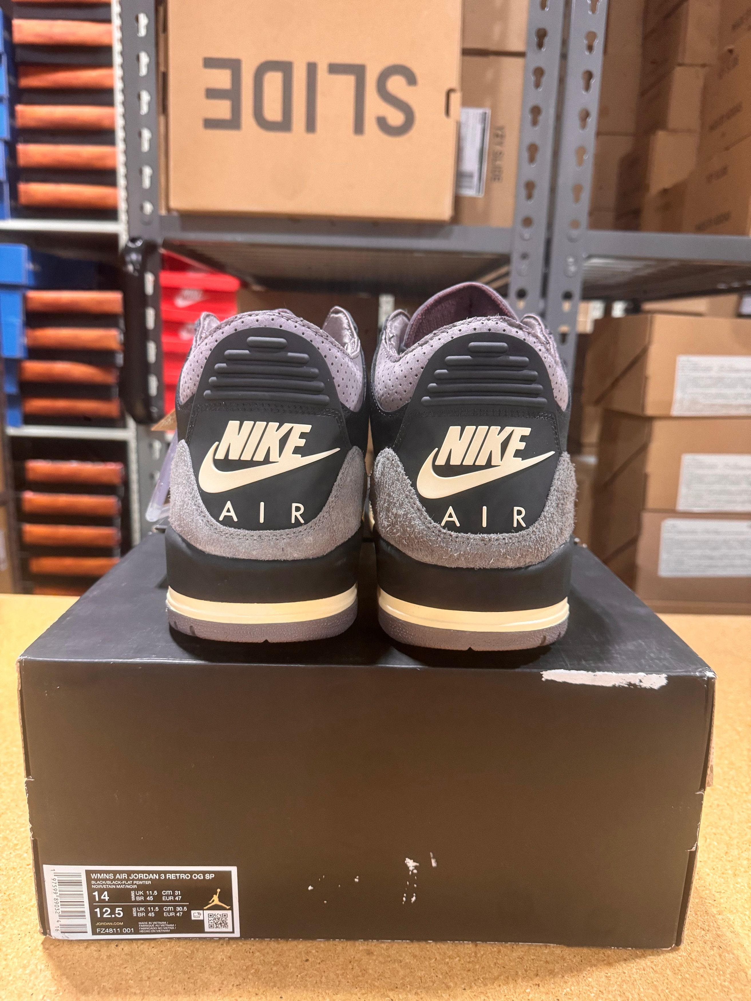 Jordan Brand PRE OWNED Air Jordan 3 Retro A Ma Maniére While You Were Sle Size US 14 / EU 47 - 4 Thumbnail