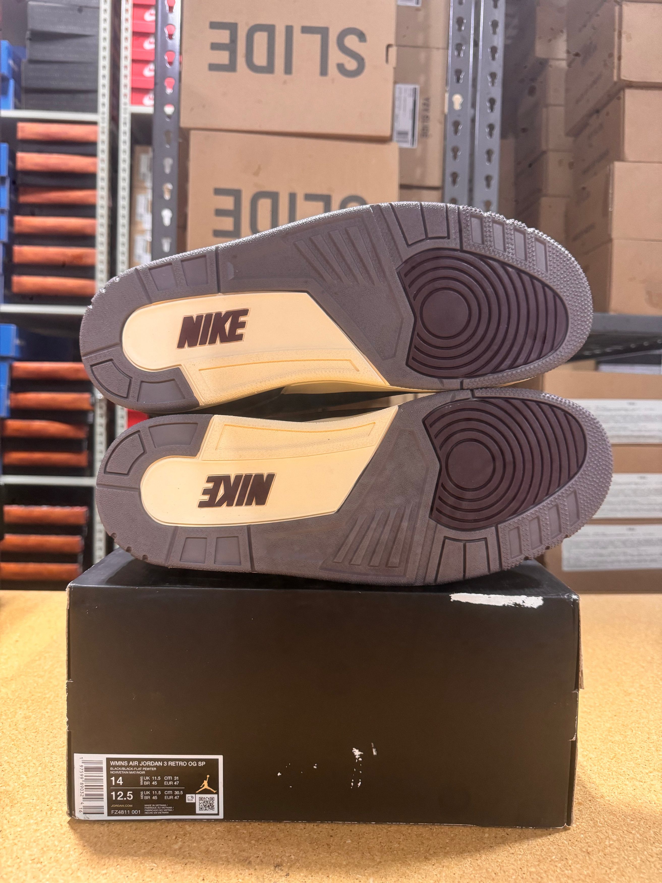 Jordan Brand PRE OWNED Air Jordan 3 Retro A Ma Maniére While You Were Sle Size US 14 / EU 47 - 5 Thumbnail