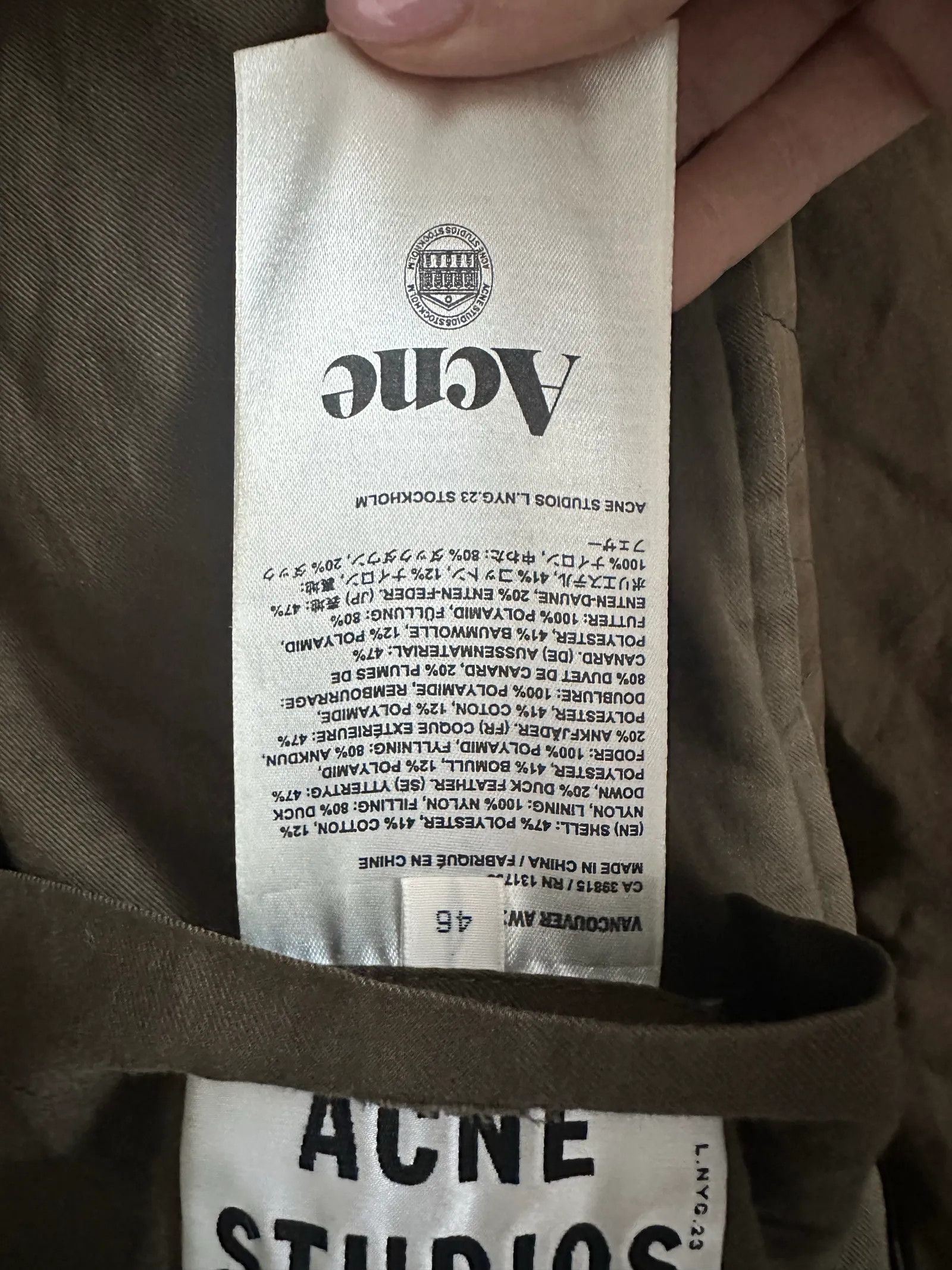 Acne Studios Acne Studios ACNE STUDIO - Vancouver down parka Down Jacket Size US S / EU 44-46 / 1 - 8 Thumbnail