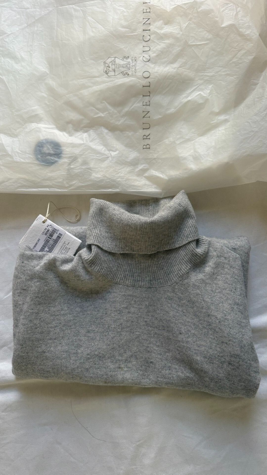 Brunello Cucinelli Brunello Cucinelli Men's Gray Turtleneck Size US S / EU 44-46 / 1 - 9 Thumbnail