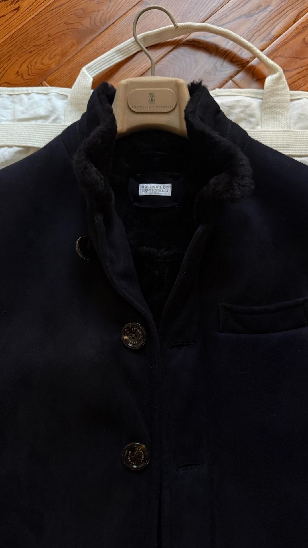 Brunello Cucinelli Brunello Cucinelli Men's Shearling Coat Size US M / EU 48-50 / 2 - 2 Thumbnail