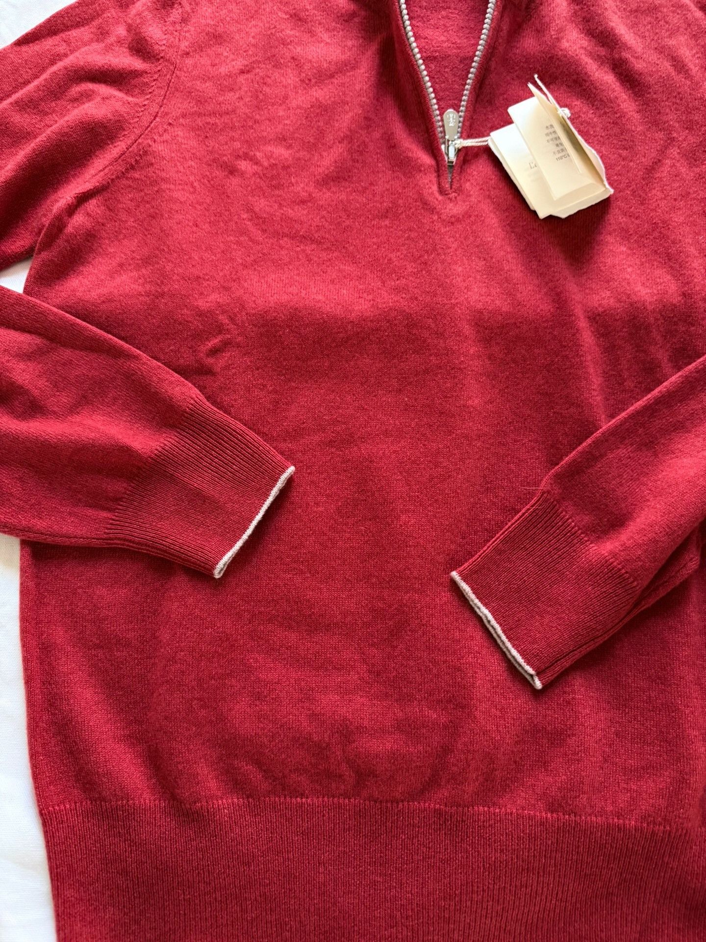Brunello Cucinelli Brunello Cucinelli Men's Cashmere Half-Zip Sweater Size US S / EU 44-46 / 1 - 5 Thumbnail