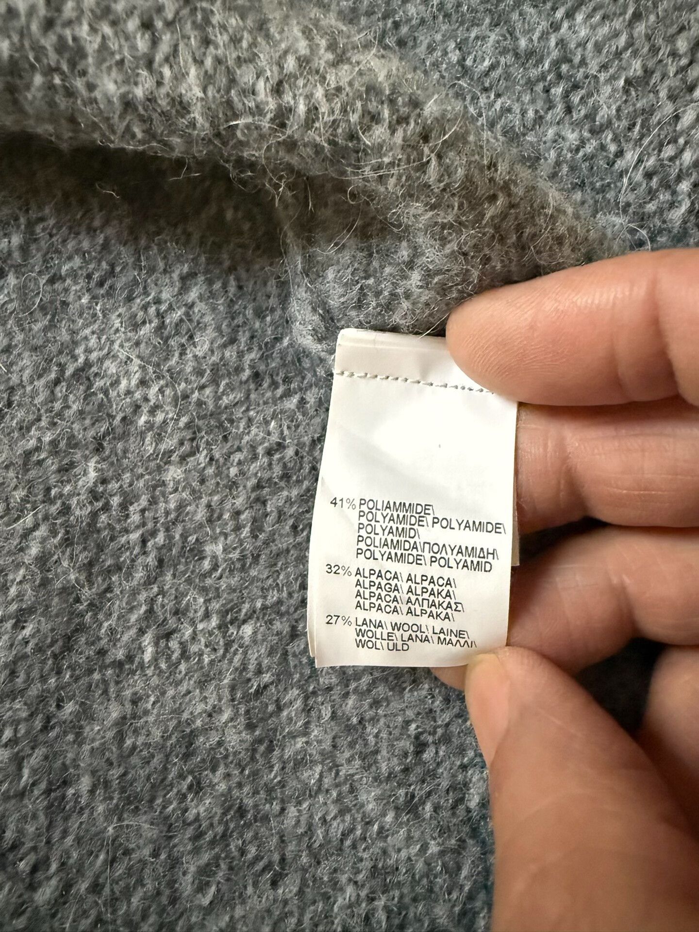 Brunello Cucinelli Brunello Cucinelli Men's Warm Gray Alpaca Cardigan Size US S / EU 44-46 / 1 - 6 Thumbnail