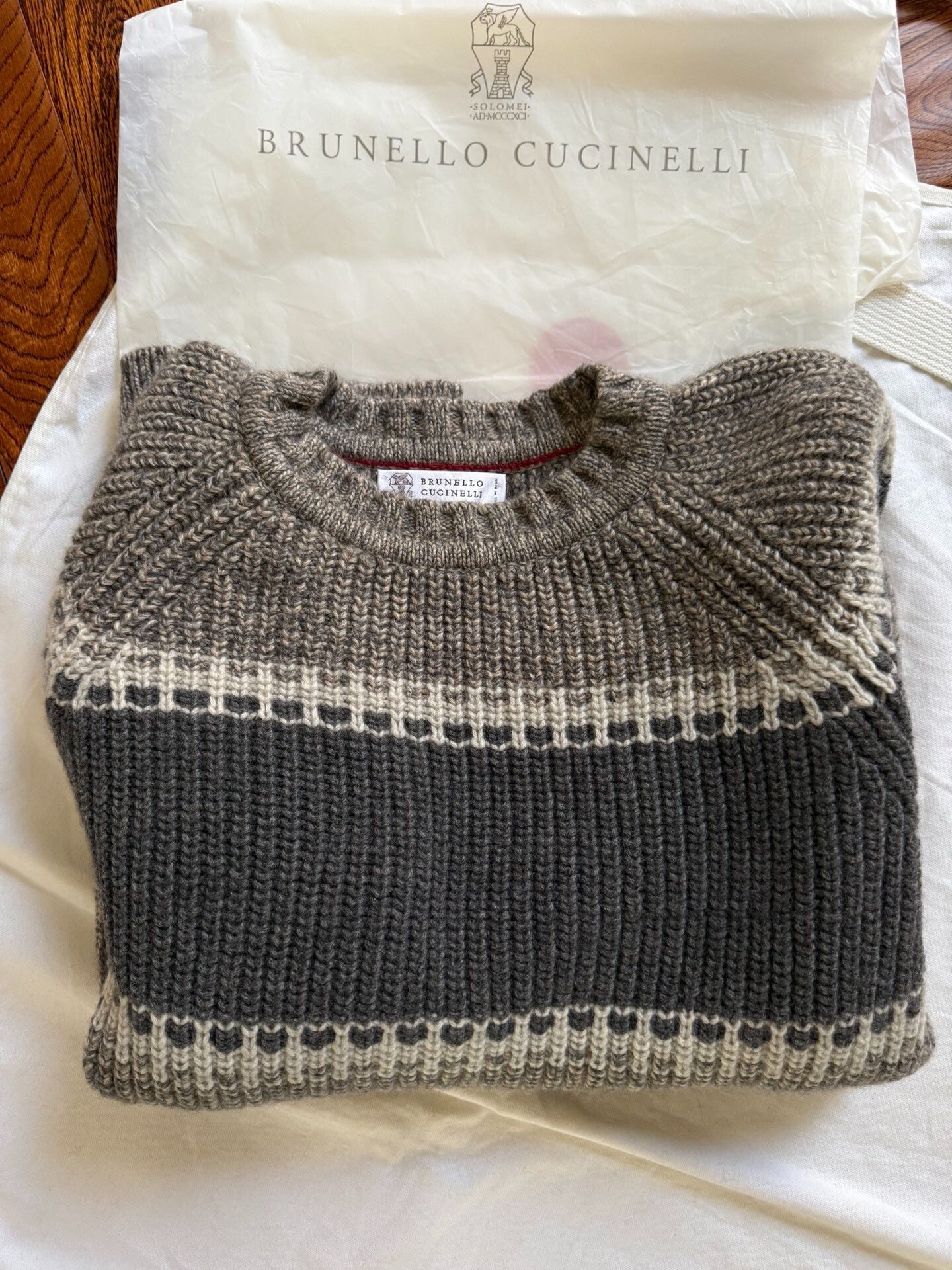 Brunello Cucinelli Brunello Cucinelli Men's Thick Cashmere Sweater Size US L / EU 52-54 / 3 - 5 Thumbnail