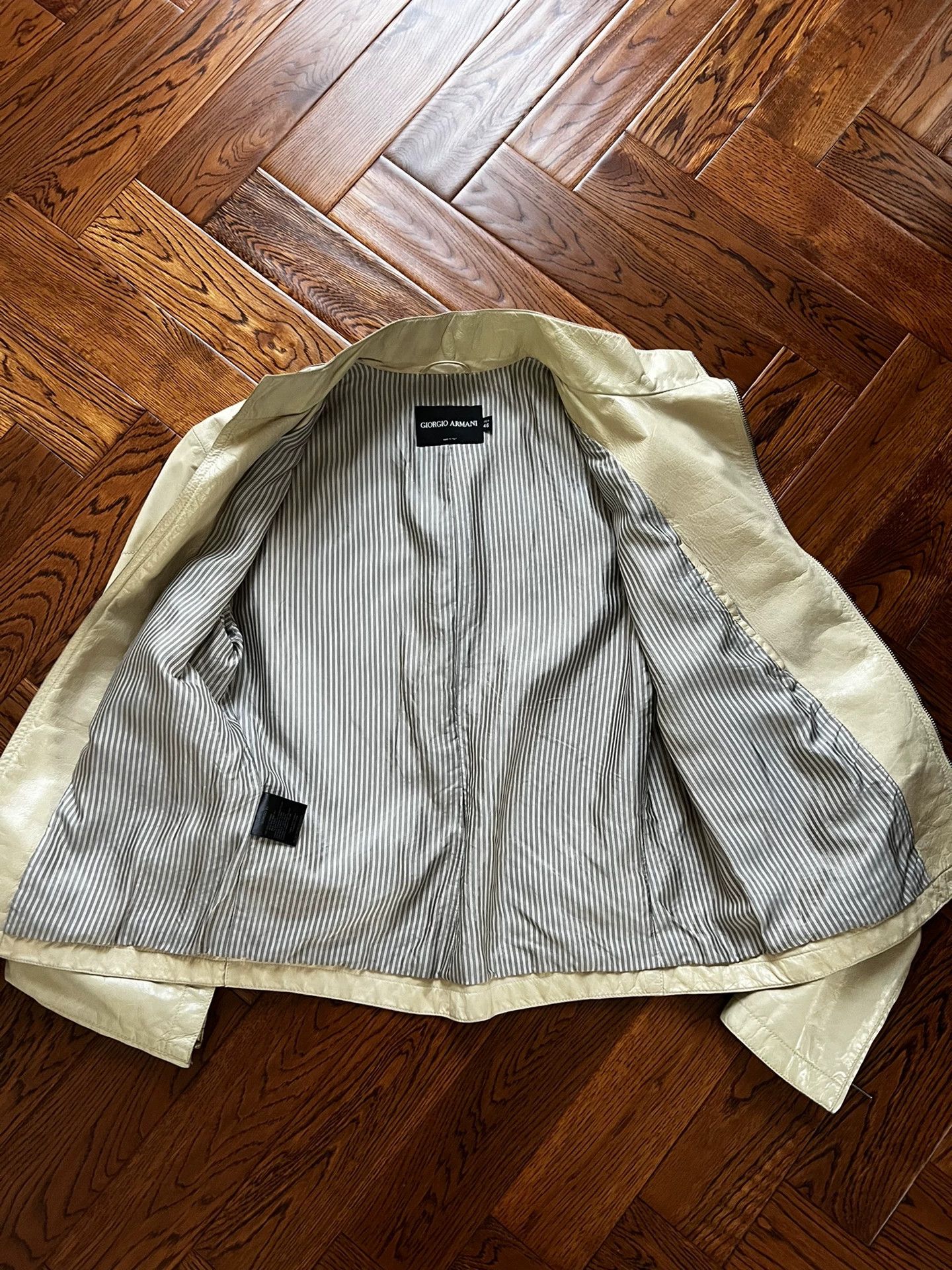Giorgio Armani Giorgio Armani Men's Leather Jacket Size US S / EU 44-46 / 1 - 4 Thumbnail