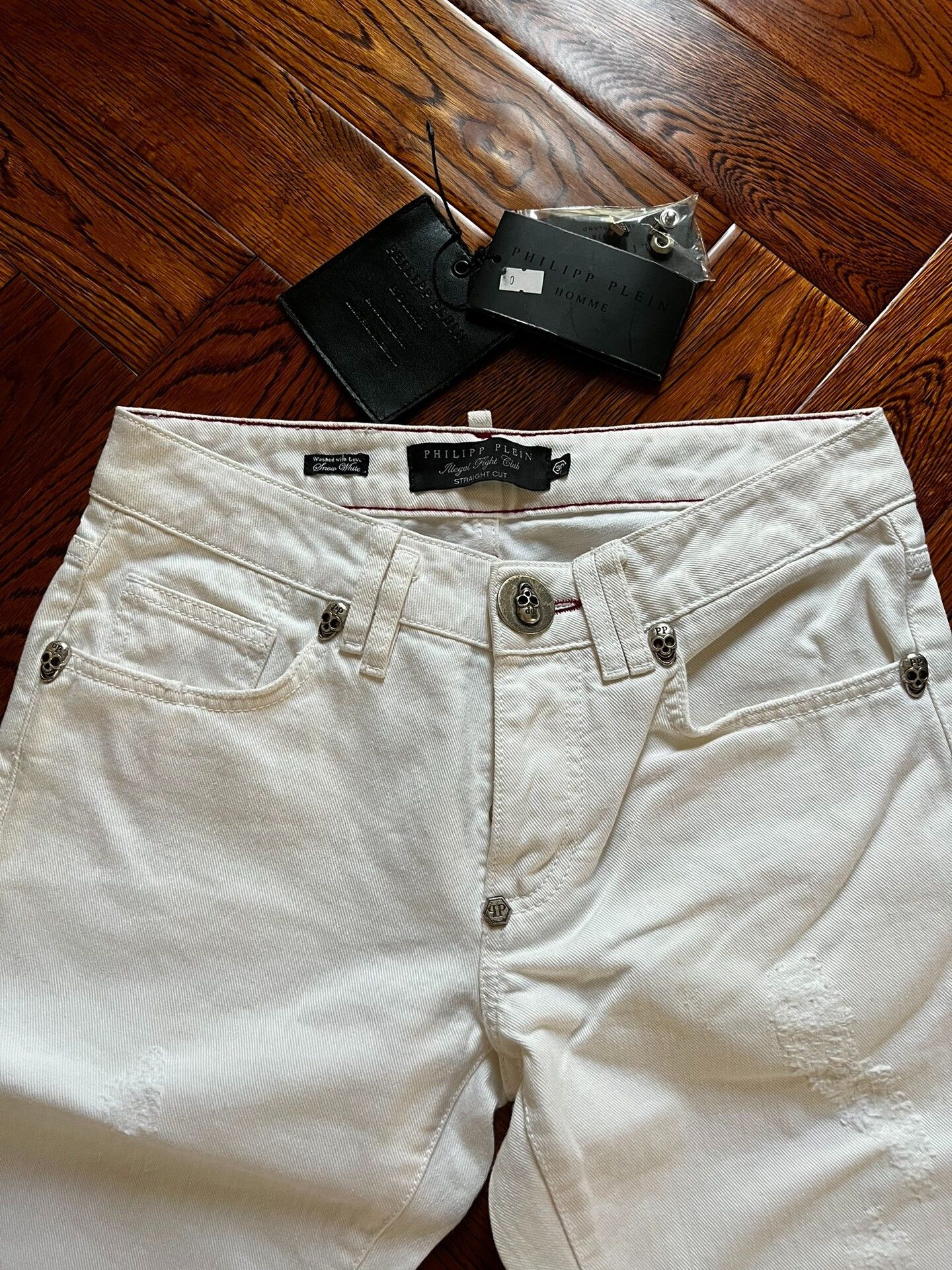 Philipp Plein Philipp Plein Men's Skull Denim Shorts Size US 30 / EU 46 - 3 Thumbnail