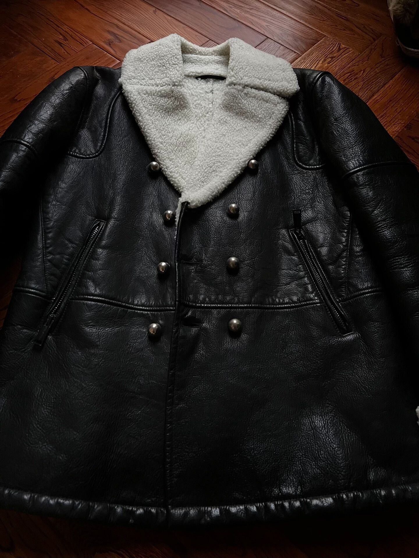 Dsquared2 Dsquared2 Men's Leather Fur Hunting Jacket Size US M / EU 48-50 / 2 - 2 Thumbnail