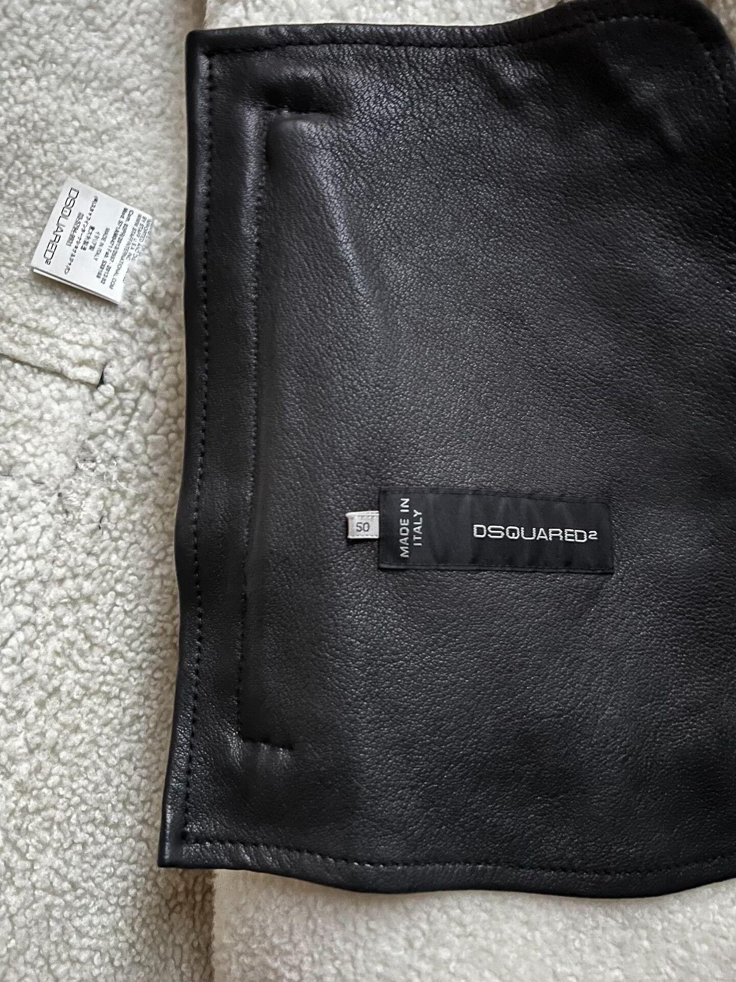 Dsquared2 Dsquared2 Men's Leather Fur Hunting Jacket Size US M / EU 48-50 / 2 - 7 Thumbnail
