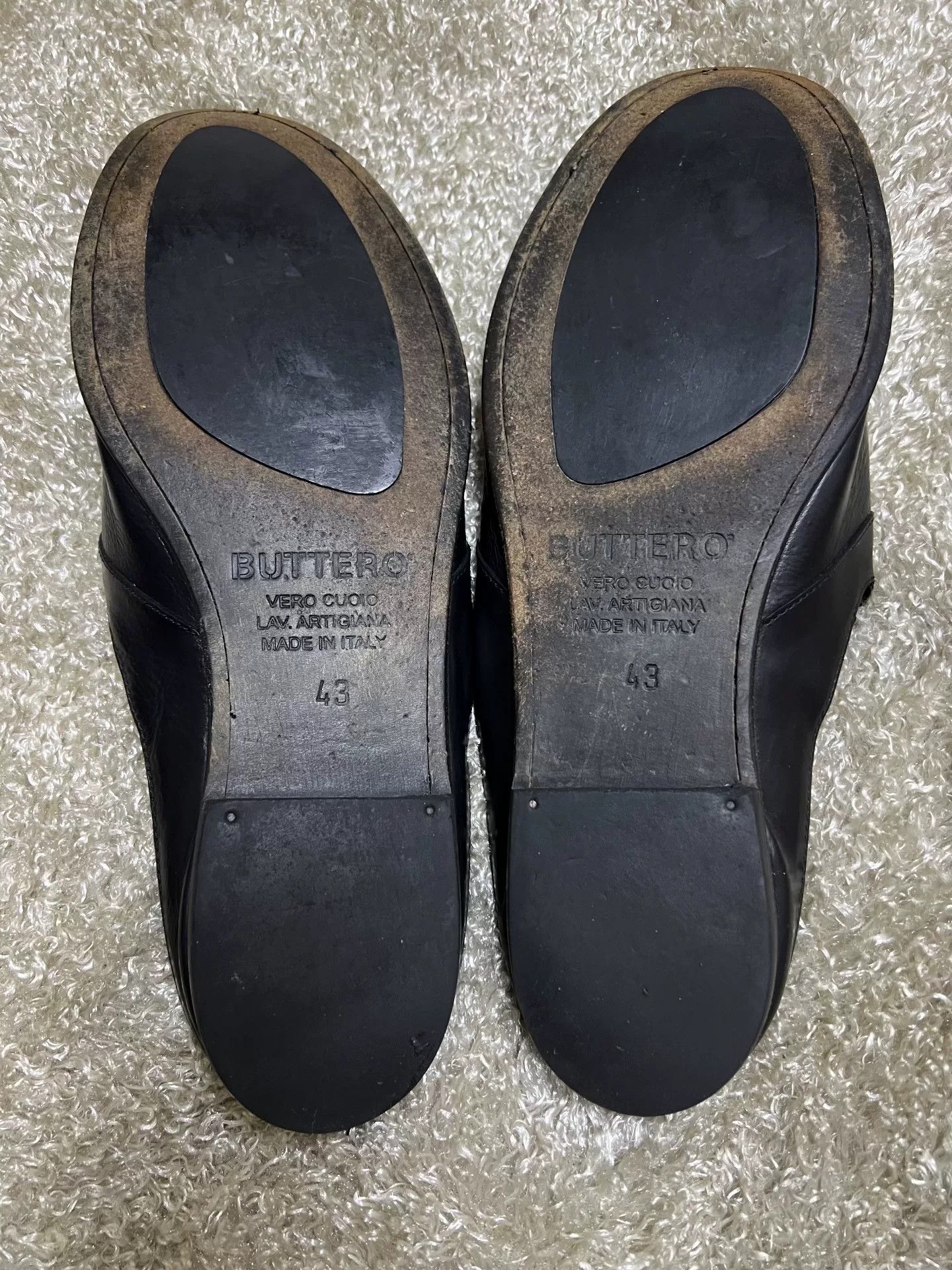Buttero Buttero Italian Men's Leather Slippers Size 43 Size US 10 / EU 43 - 5 Thumbnail