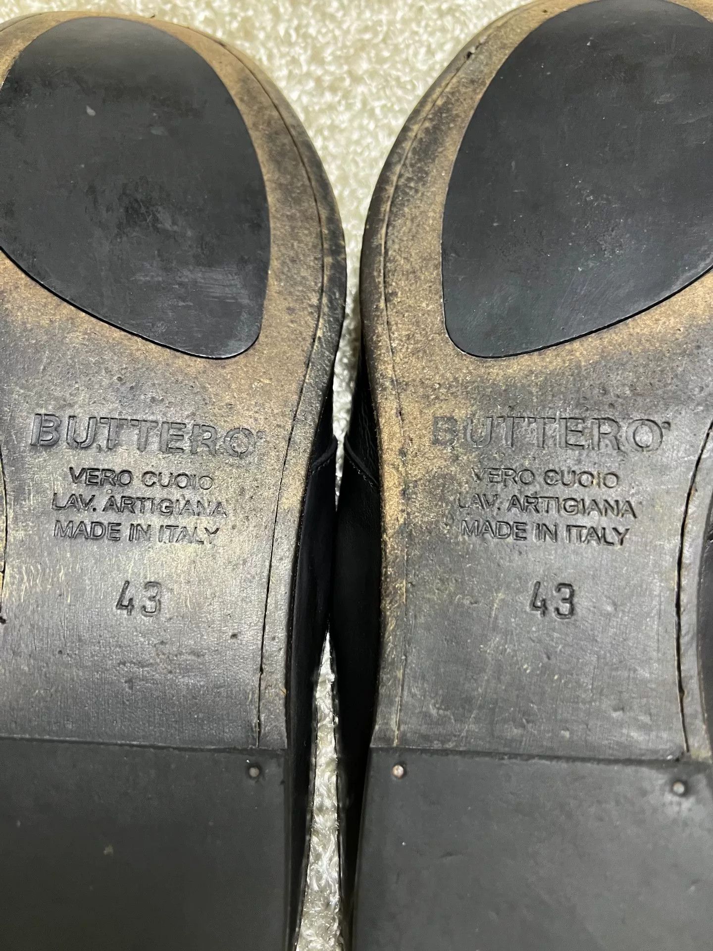 Buttero Buttero Italian Men's Leather Slippers Size 43 Size US 10 / EU 43 - 6 Thumbnail