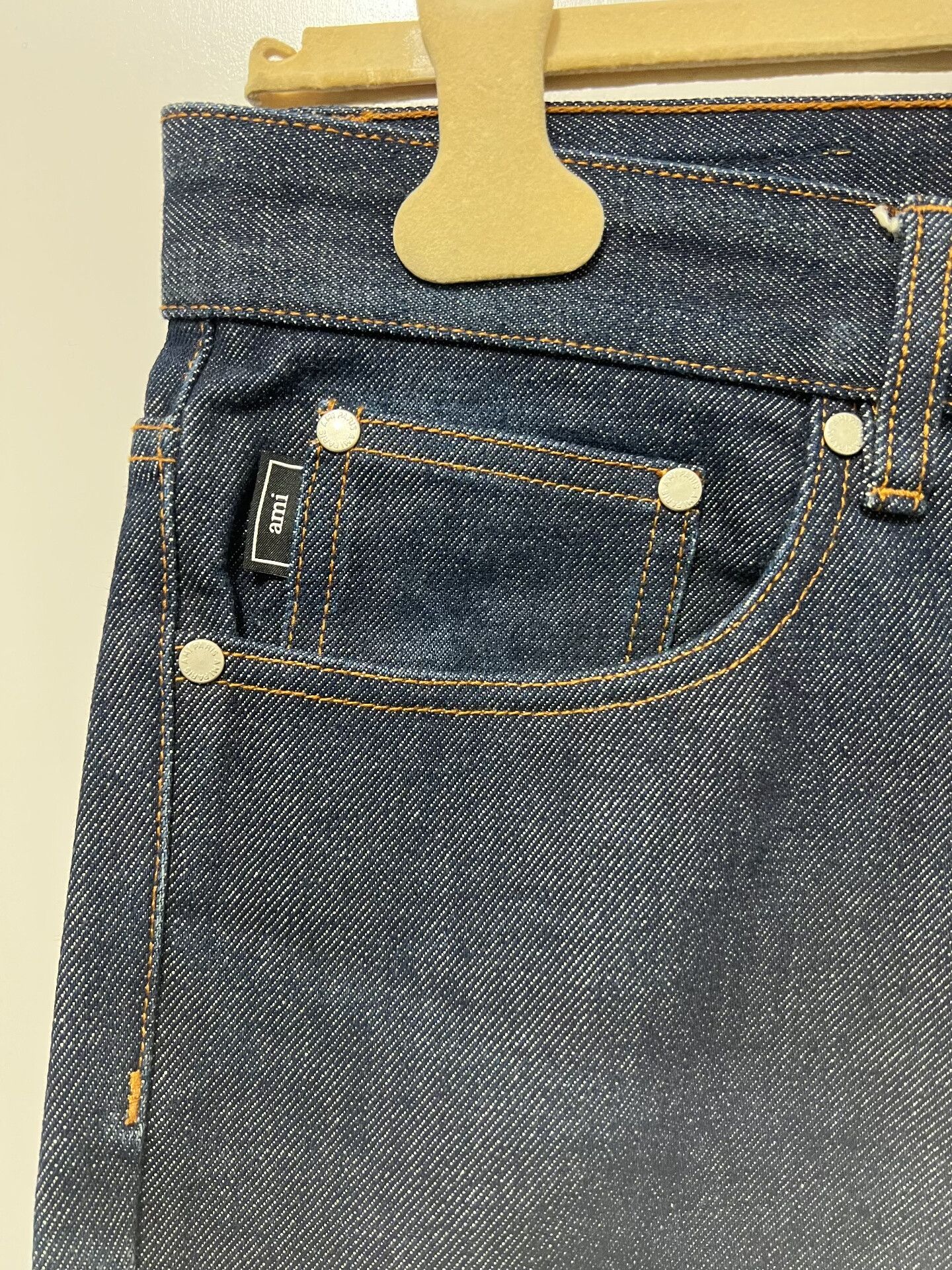 AMI Ami Paris Men's Casual Raw Jeans Size US 33 - 3 Thumbnail