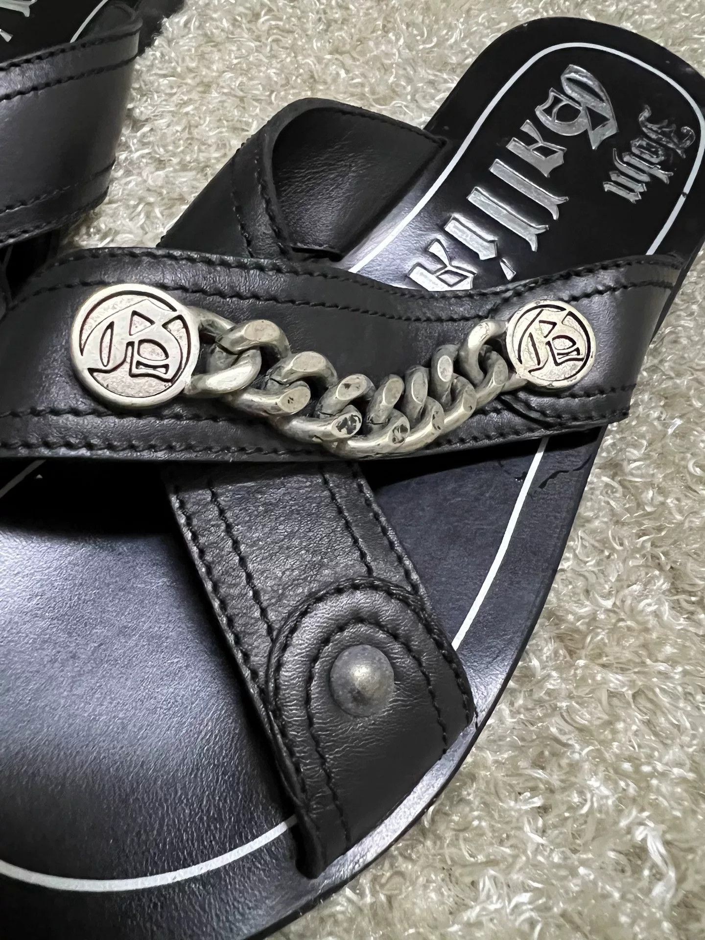 John Galliano John Galliano Men's Leather Roman Sandals Size US 7 / EU 40 - 2 Thumbnail