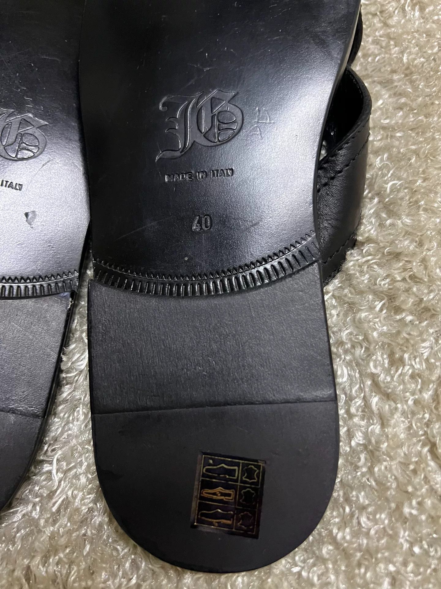 John Galliano John Galliano Men's Leather Roman Sandals Size US 7 / EU 40 - 5 Thumbnail