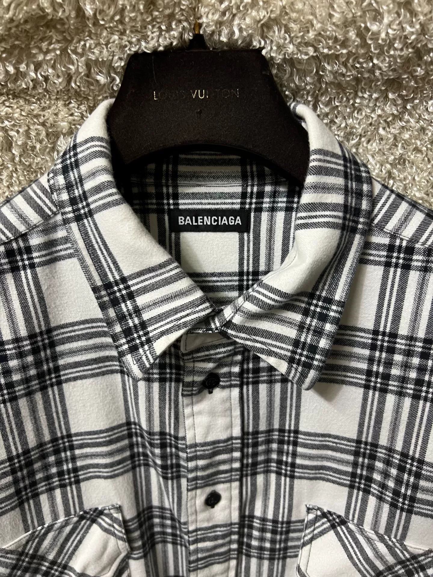 Balenciaga Balenciaga Men's Checkered Casual Shirt Size US M / EU 48-50 / 2 - 2 Thumbnail