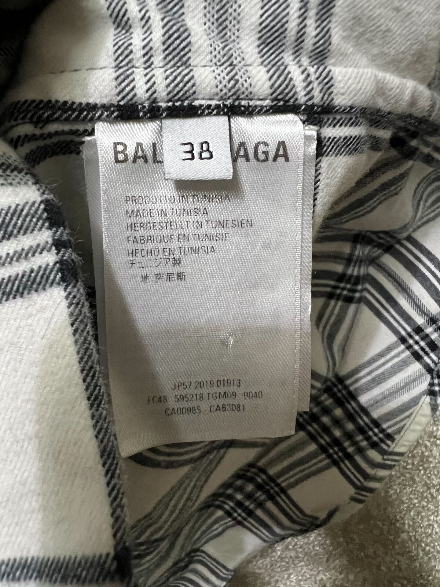 Balenciaga Balenciaga Men's Checkered Casual Shirt Size US M / EU 48-50 / 2 - 5 Thumbnail