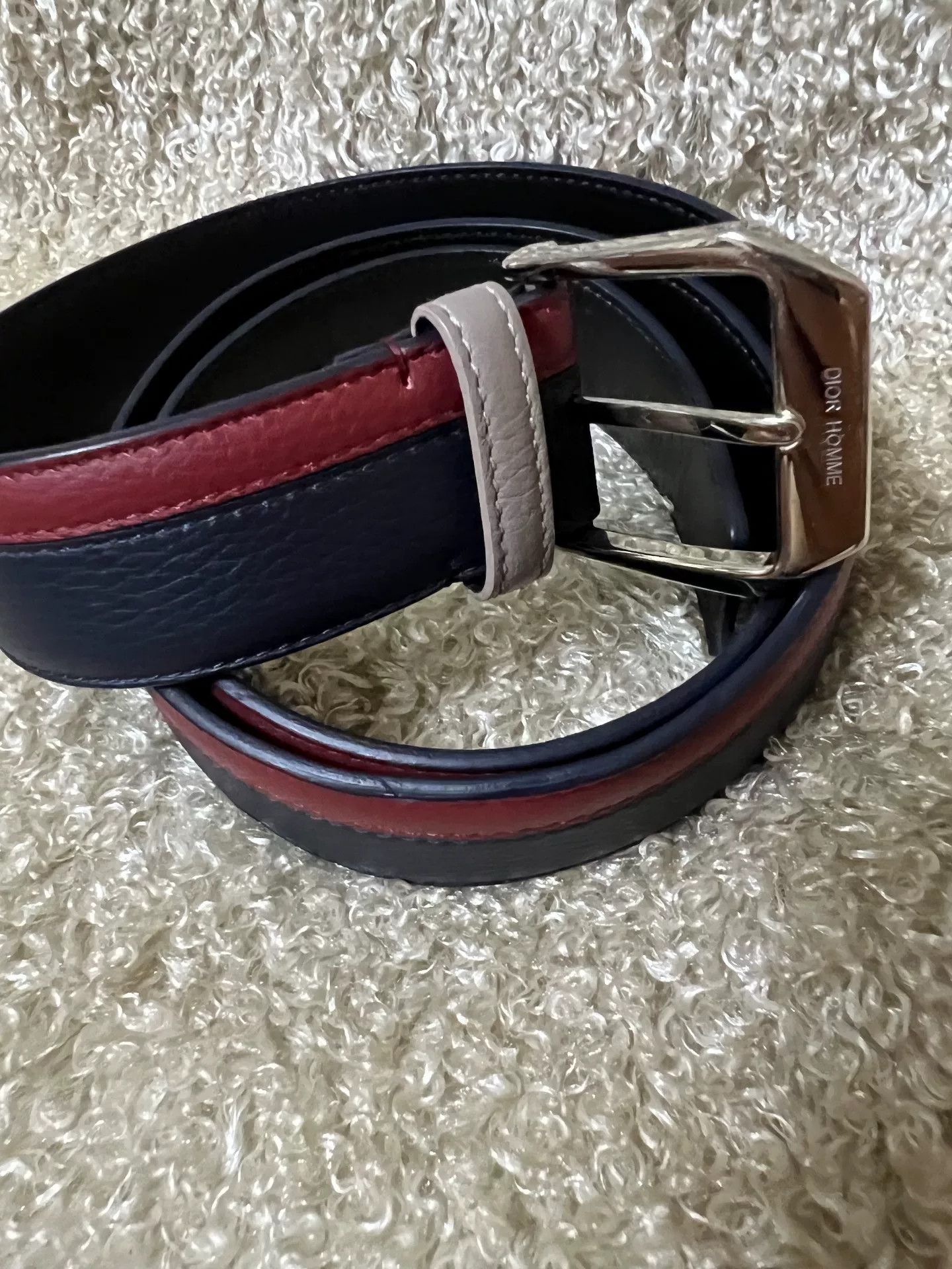 Dior Dior Homme Men's Leather Belt Size ONE SIZE - 3 Thumbnail