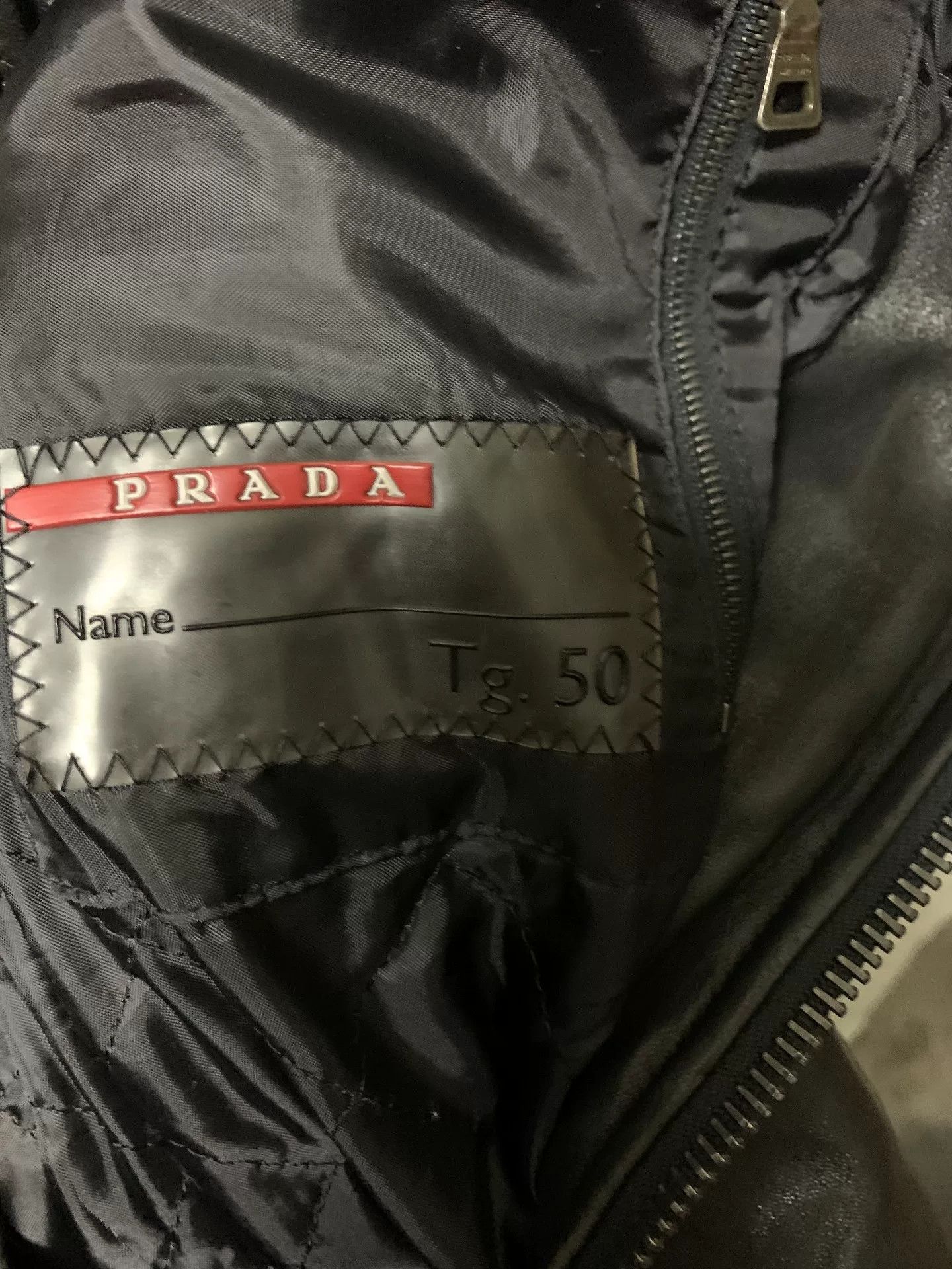 Prada Prada Men's Casual Motorcycle Leather Jacket Size US M / EU 48-50 / 2 - 6 Thumbnail
