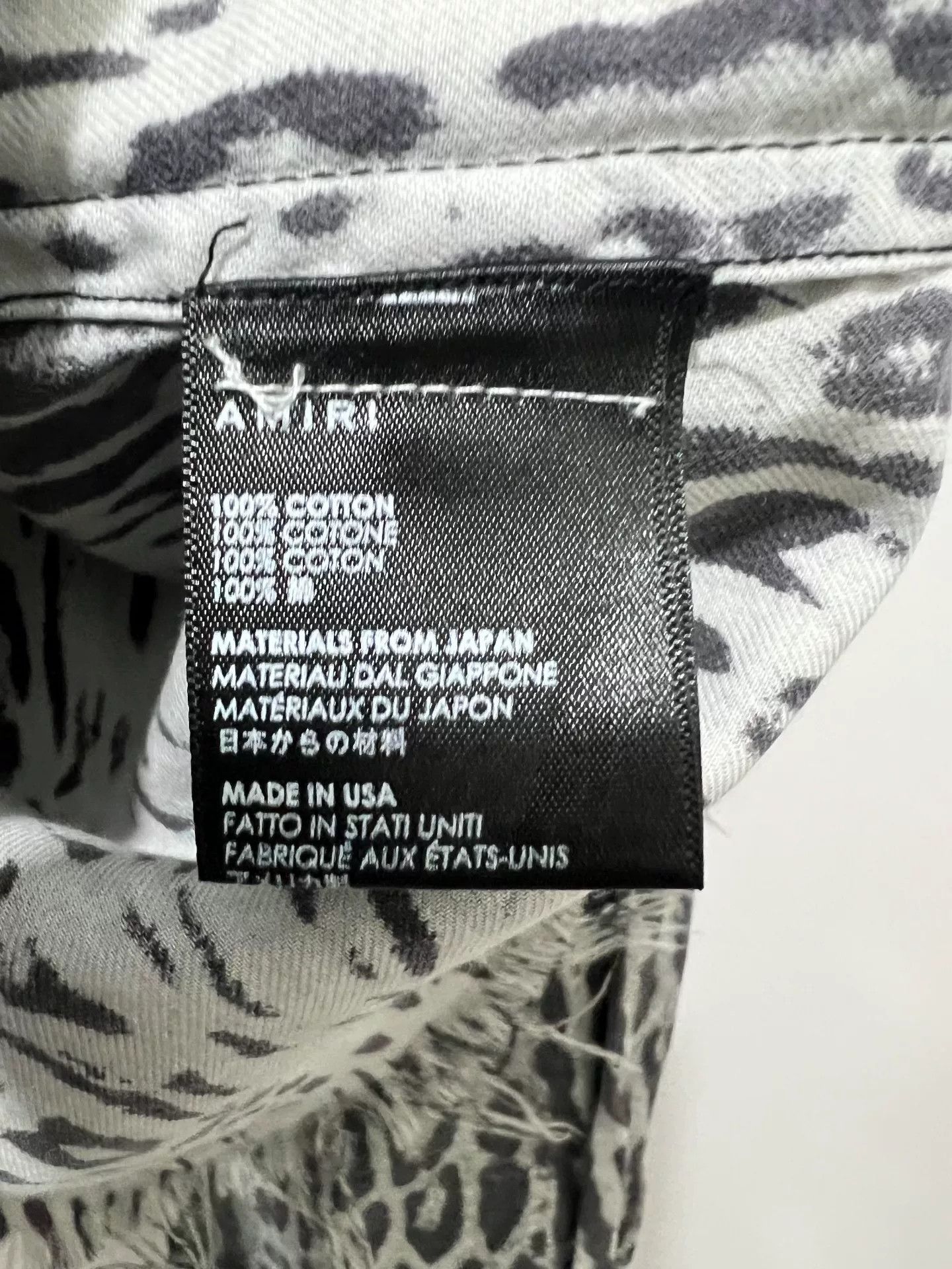 Amiri Amiri Men's Leopard Print Casual Shirt Size US M / EU 48-50 / 2 - 5 Thumbnail