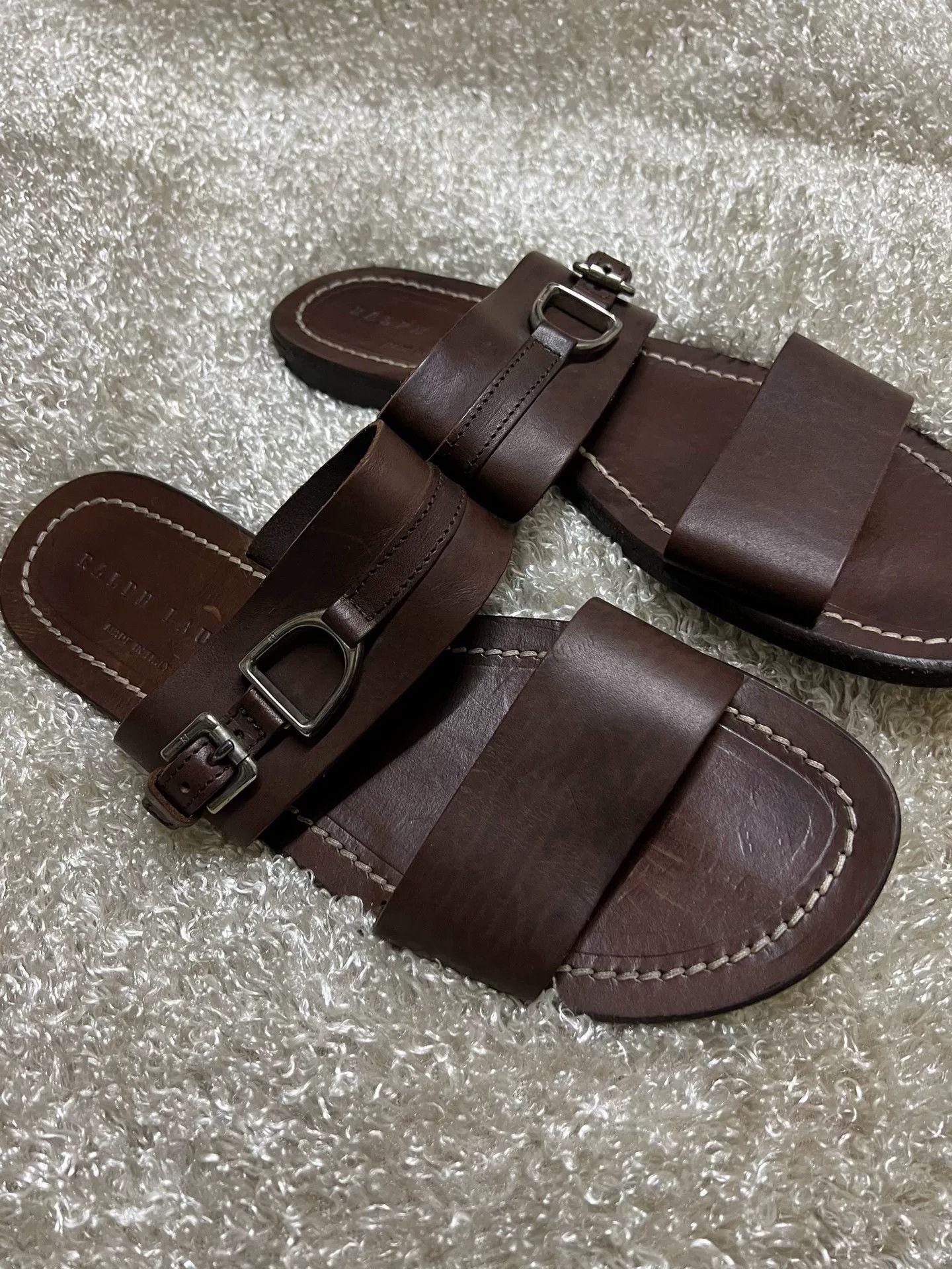 Ralph Lauren Ralph Lauren Men's Leather Slipper Sandals Size US 10.5 / EU 43-44 - 2 Thumbnail