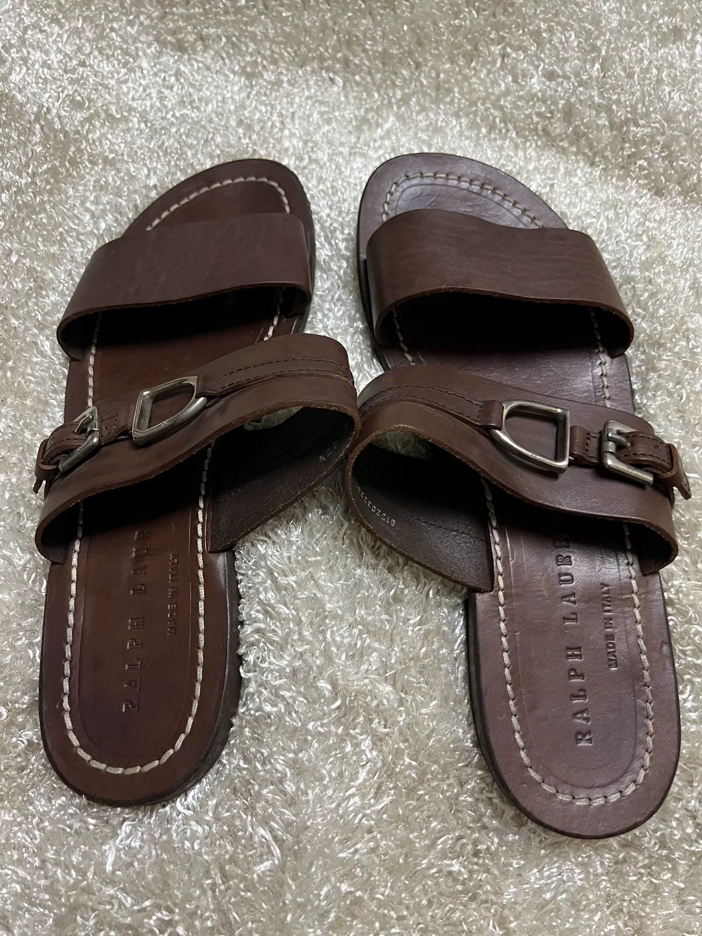 Ralph Lauren Ralph Lauren Men's Leather Slipper Sandals Size US 10.5 / EU 43-44 - 3 Thumbnail