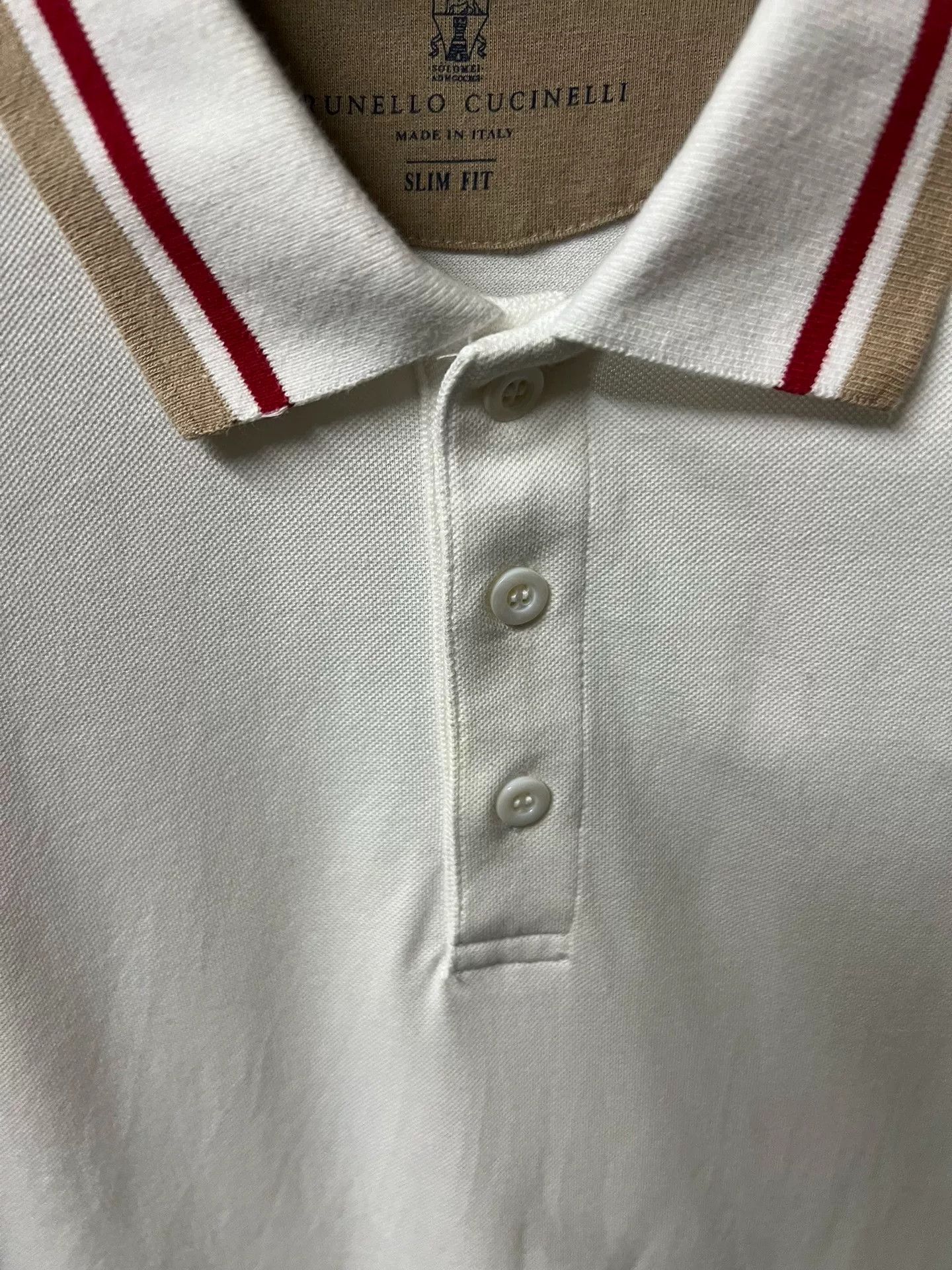 Brunello Cucinelli Brunello Cucinelli Men's L Short Sleeve Polo Size US L / EU 52-54 / 3 - 3 Thumbnail
