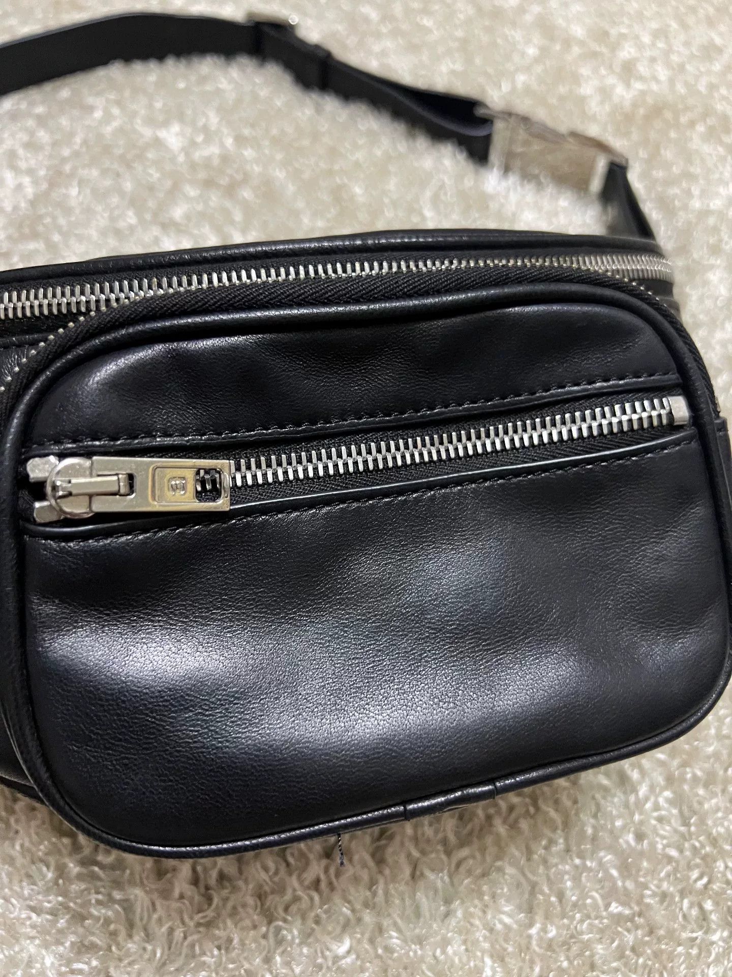 Alexander Wang Alexander Wang Black Leather Fanny Pack Size ONE SIZE - 2 Thumbnail
