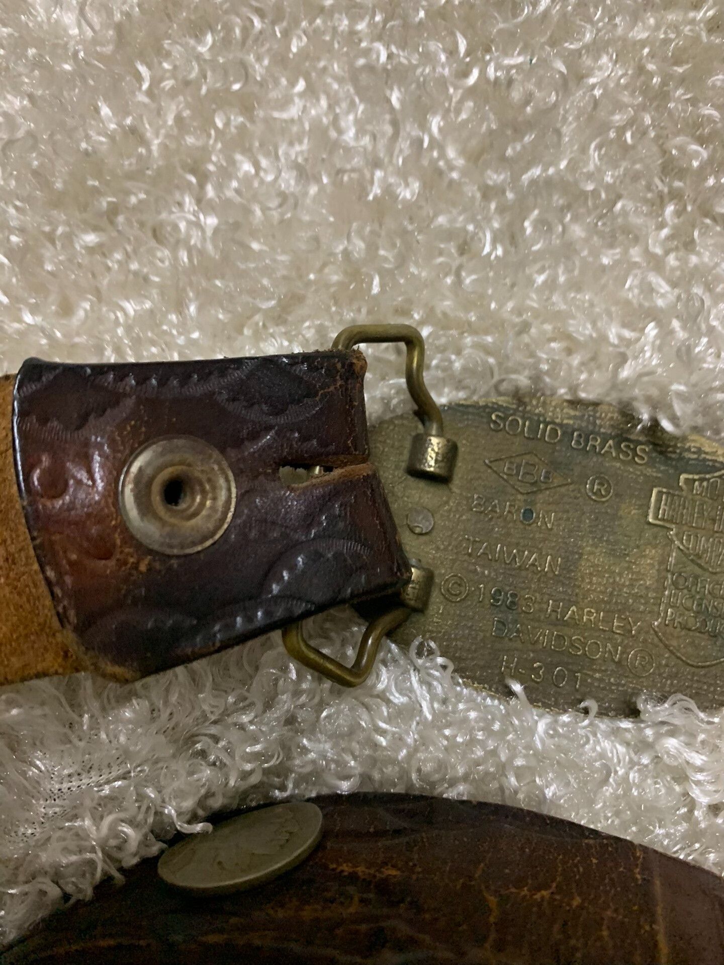 Harley Davidson Harley Davidson 1983 Men's Vintage Belt Size ONE SIZE - 7 Thumbnail