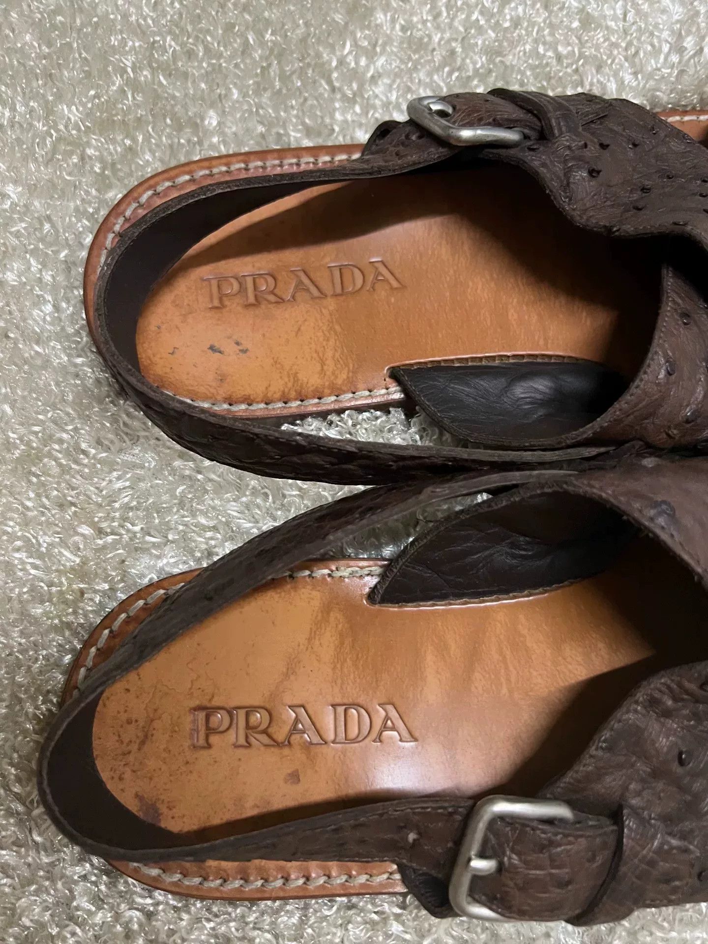 Prada Prada Men's Leather Sandal Slipper Size US 10 / EU 43 - 4 Thumbnail