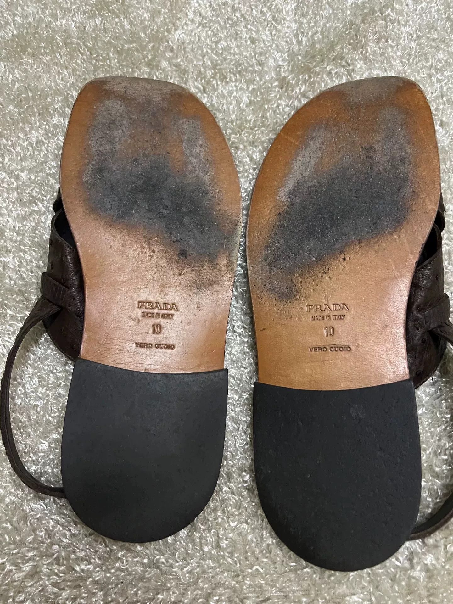 Prada Prada Men's Leather Sandal Slipper Size US 10 / EU 43 - 7 Thumbnail