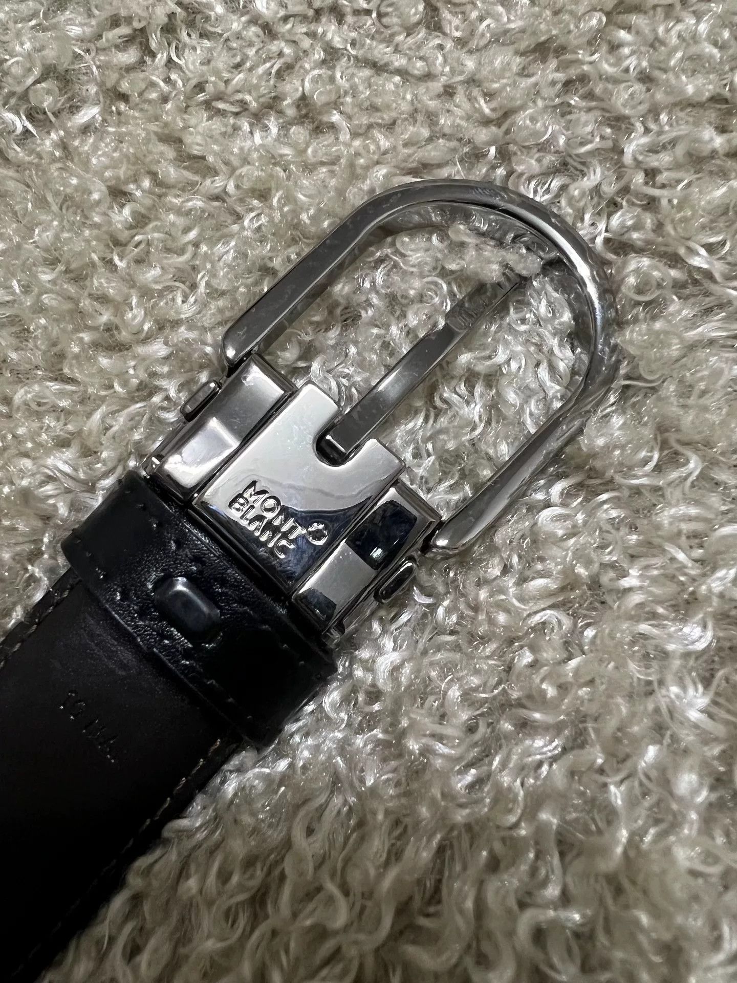 Montblanc Montblanc Men's Full Leather Pin Buckle Belt Size ONE SIZE - 3 Thumbnail