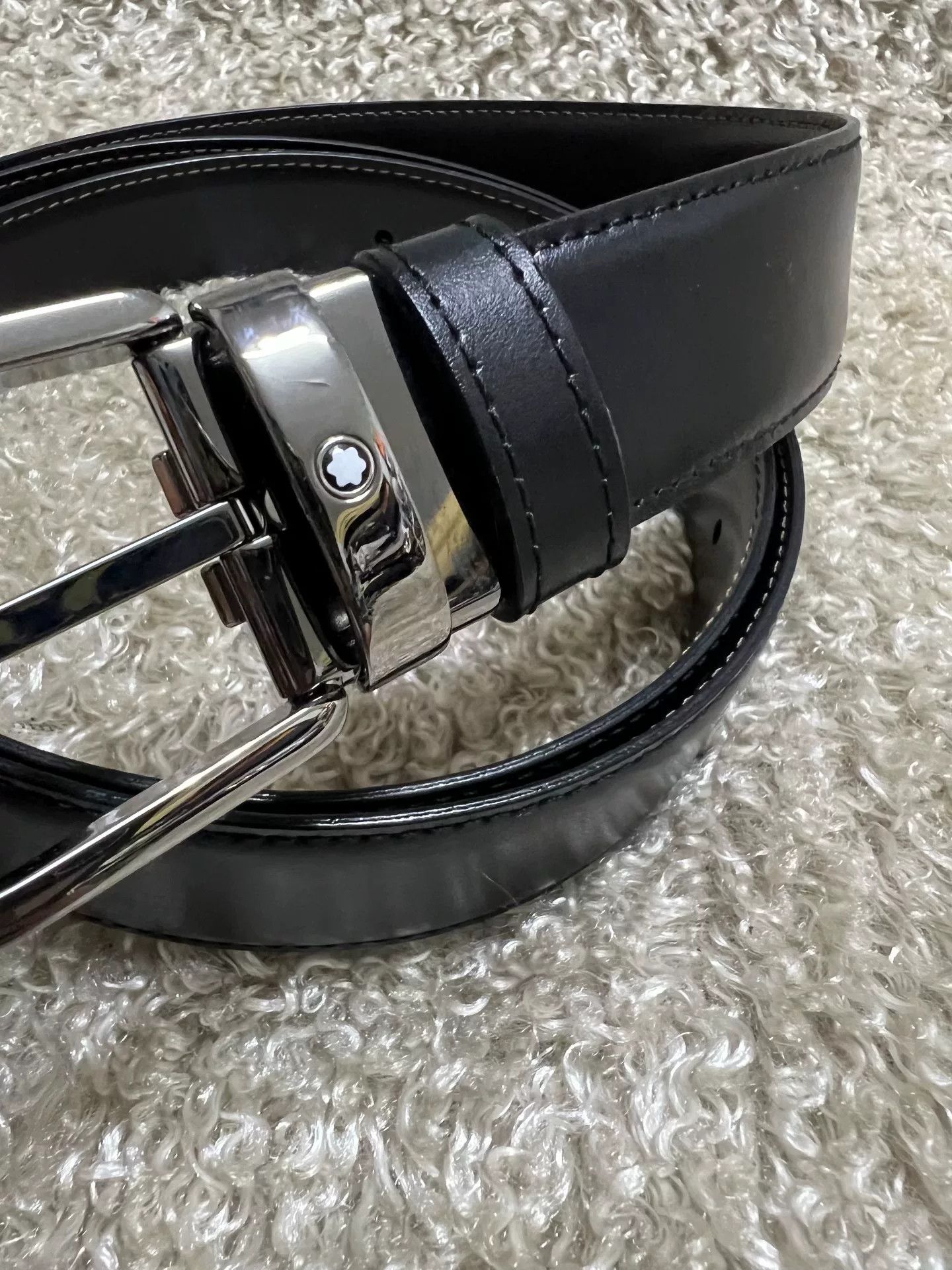 Montblanc Montblanc Men's Full Leather Pin Buckle Belt Size ONE SIZE - 2 Thumbnail