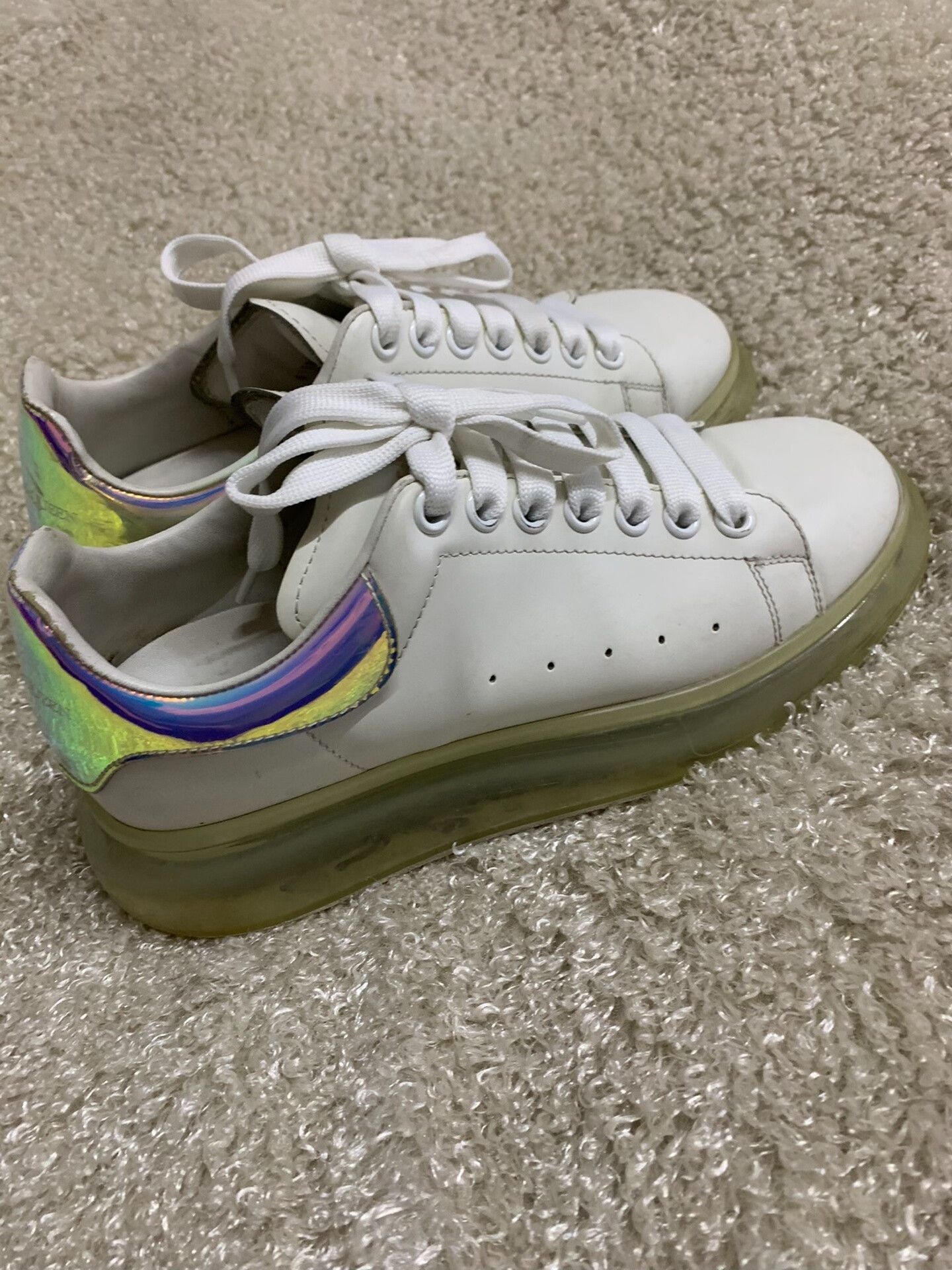 Alexander McQueen Alexander McQueen Men's White Sneakers Size US 6 / EU 39 - 2 Thumbnail