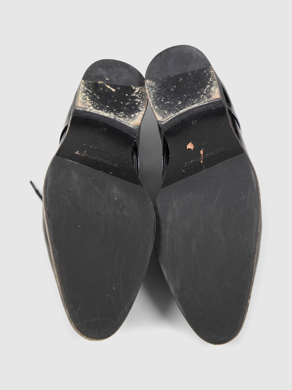 Burberry Black Patent Lace Tie Loafers Size US 6 / IT 36 - 4 Thumbnail