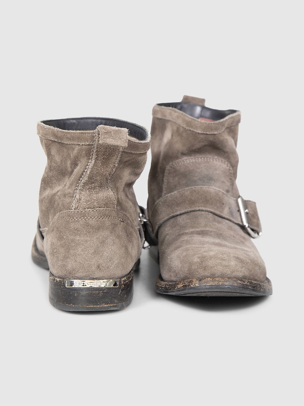 Burberry Brown Suede Ankle Buckled Boots Size US 5.5 / IT 35.5 - 4 Thumbnail