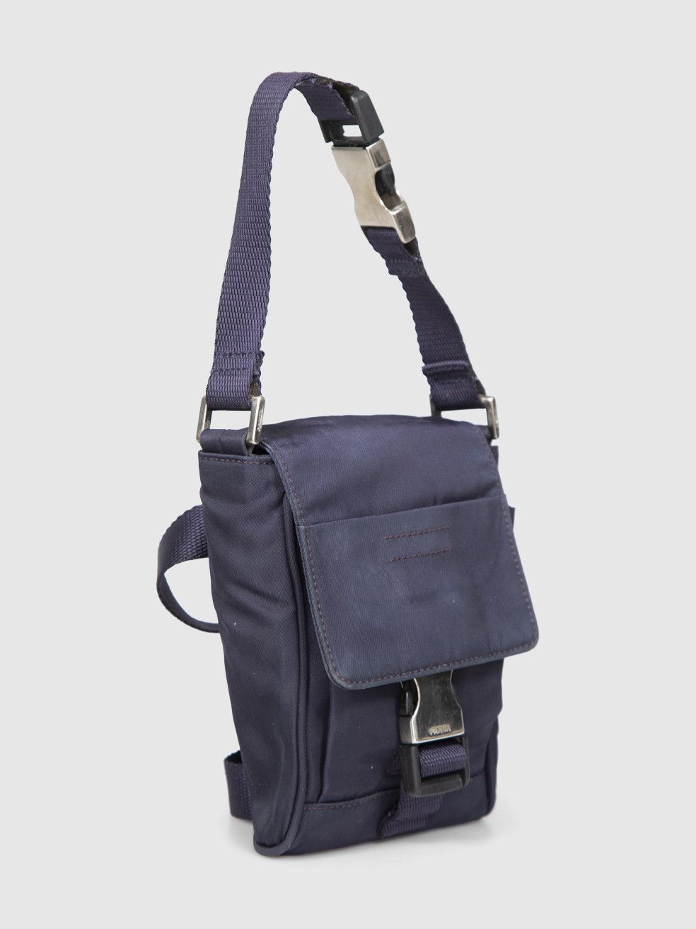 Prada Navy Nylon Convertible Bag Size ONE SIZE - 3 Thumbnail