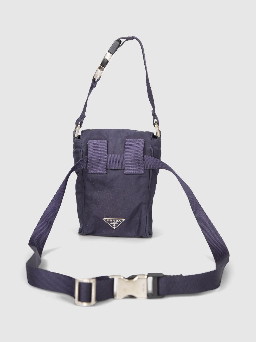 Prada Navy Nylon Convertible Bag Size ONE SIZE - 4 Thumbnail