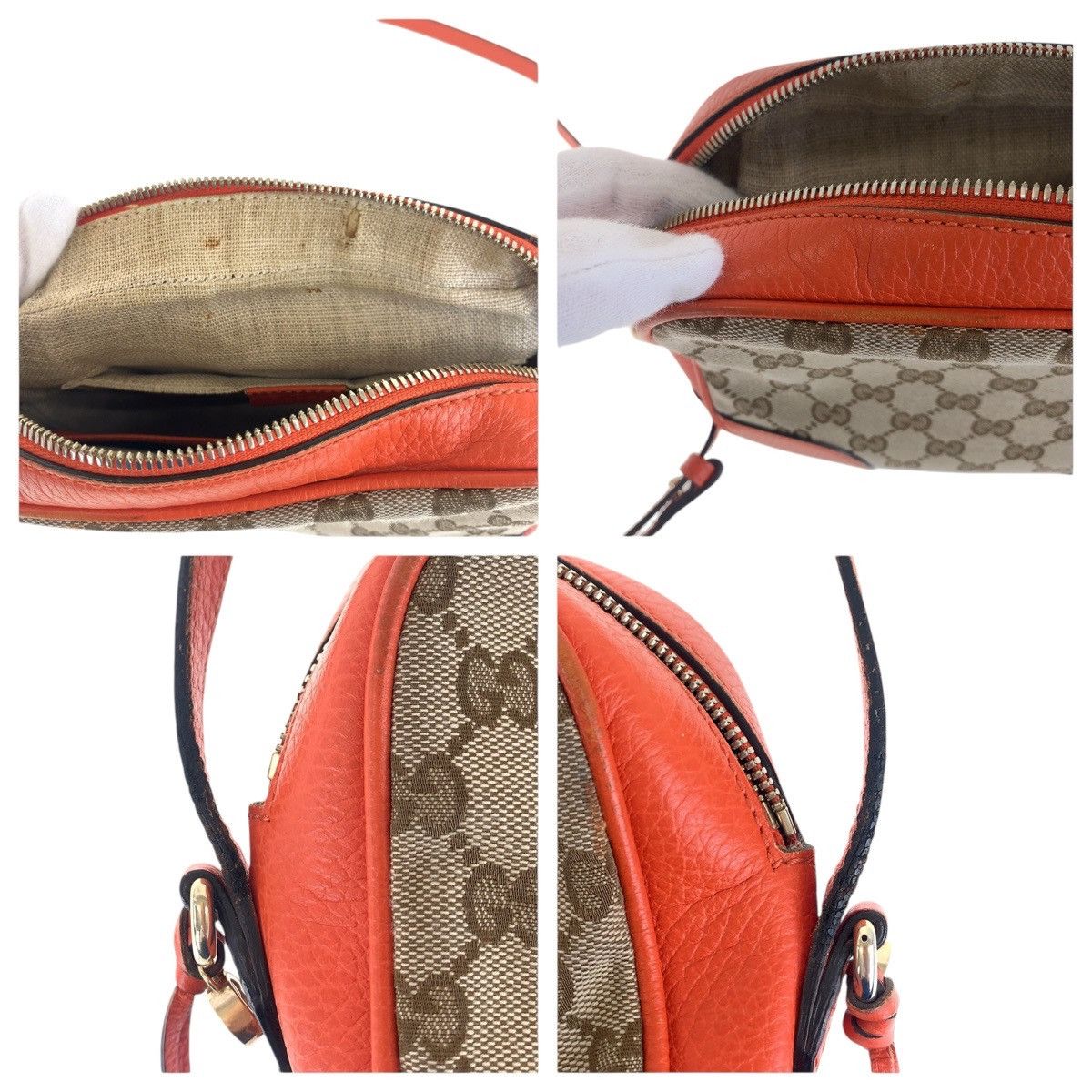 Gucci Gucci Gucci GG Canvas Leather Shoulder Bag Leather Shoulder Bag 449413 DUTY FREE for USA Size ONE SIZE - 5 Thumbnail
