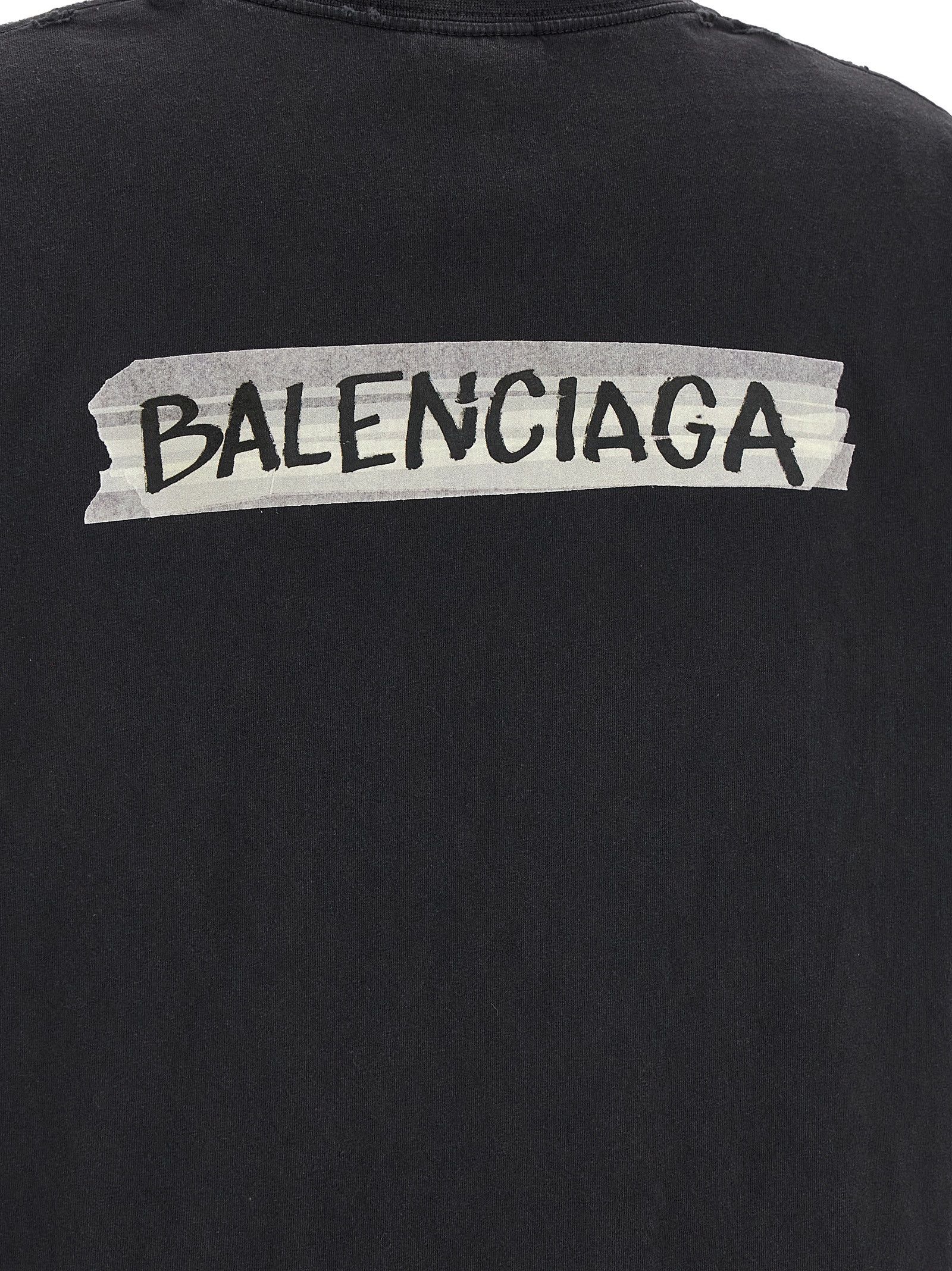 Balenciaga 'Masking Tape' T-shirt Size M / US 6-8 / IT 42-44 - 4 Thumbnail
