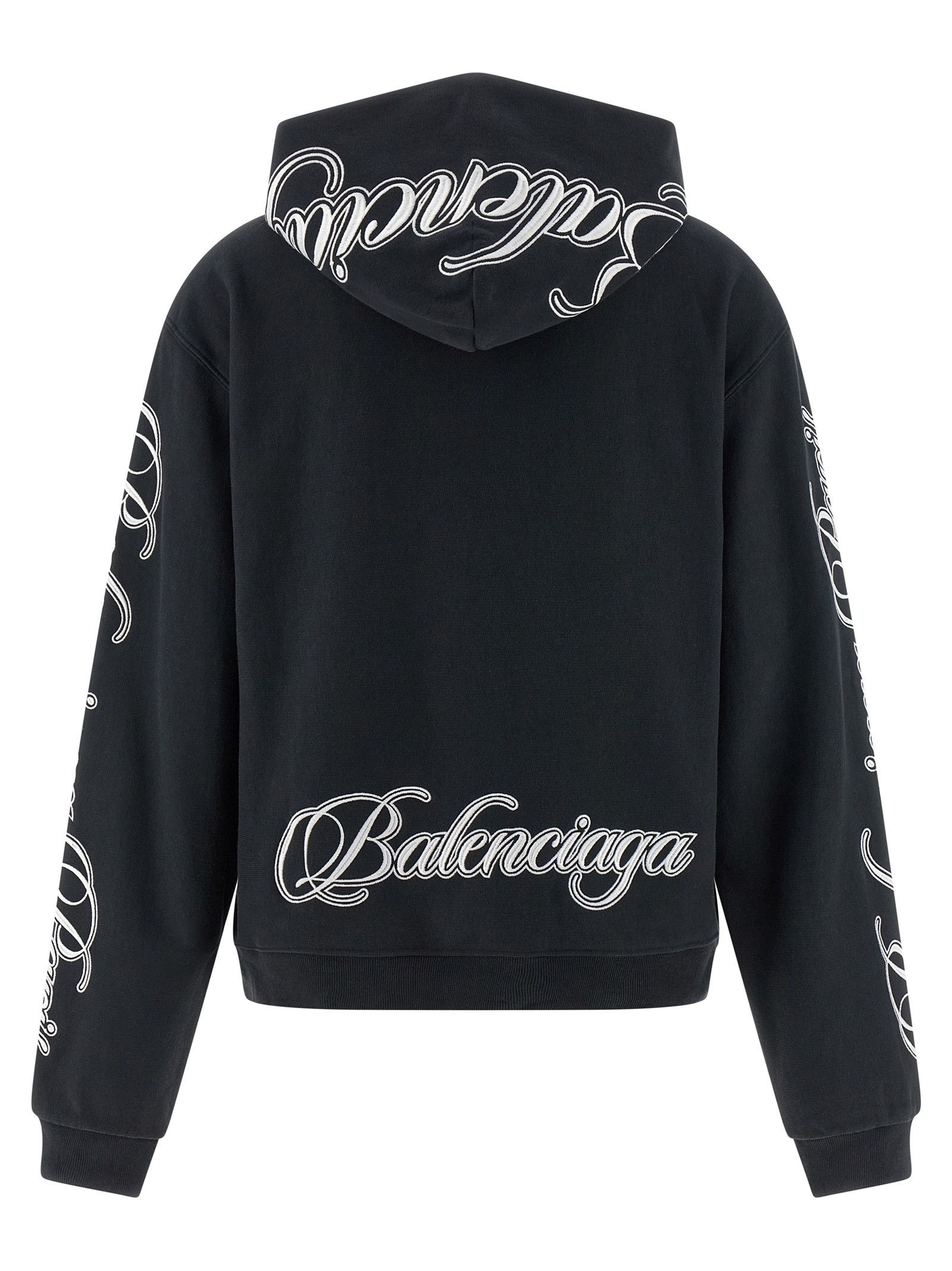 Balenciaga 'Cursive' hoodie Size XXS / US 00 / IT 34 - 2 Thumbnail