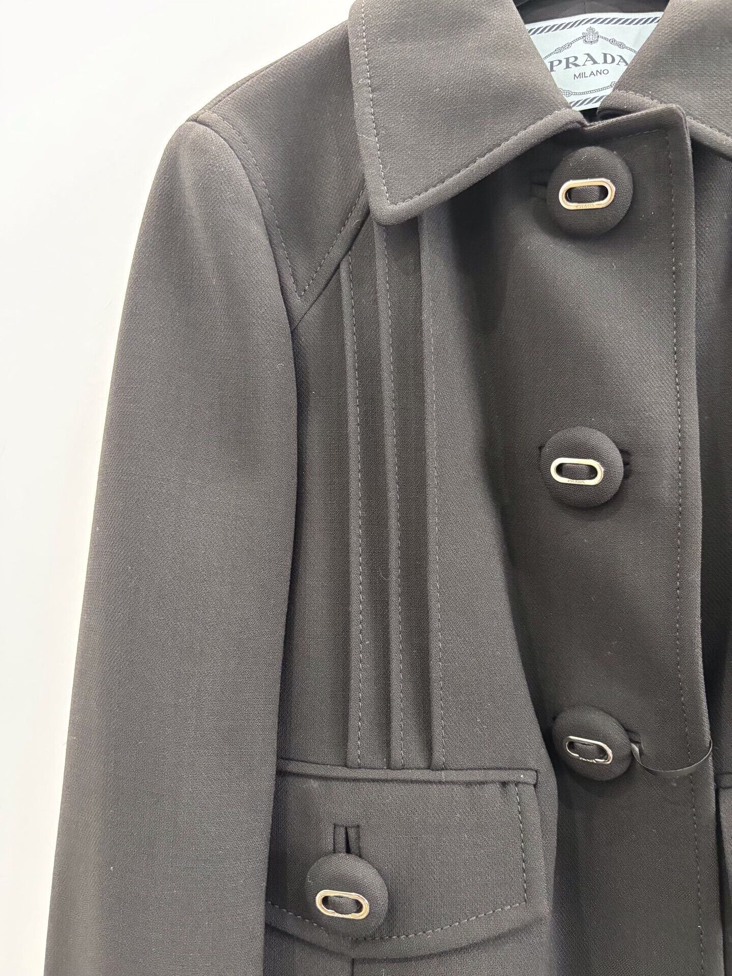 Prada Prada Women's Black Wool Jacket Size S / US 4 / IT 40 - 4 Thumbnail
