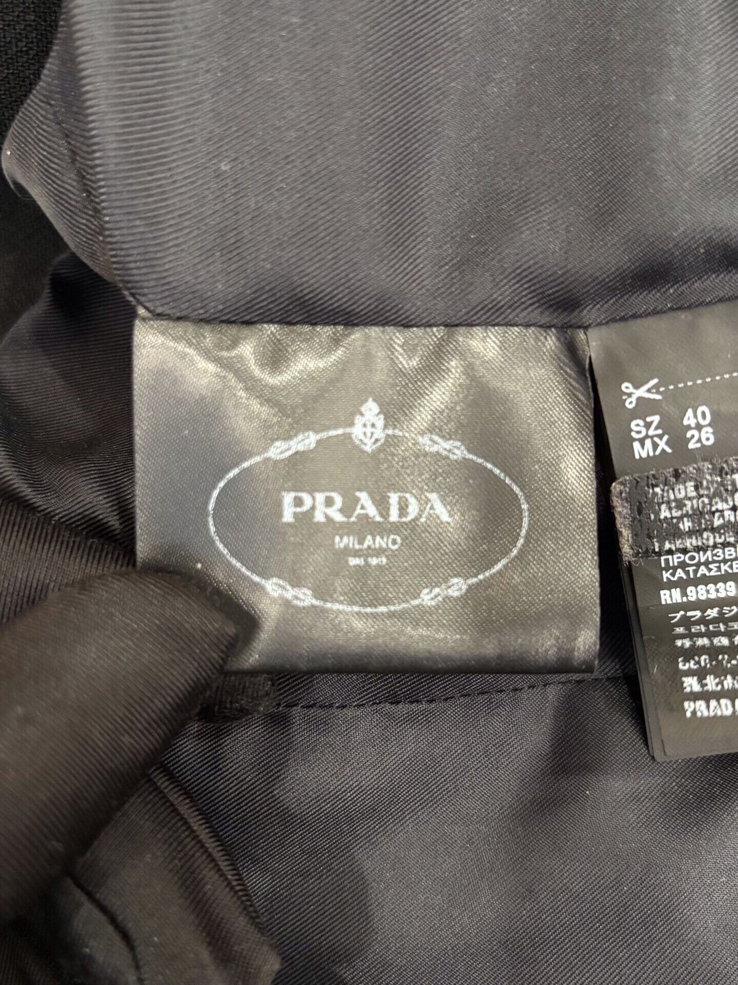 Prada Prada Women's Black Wool Jacket Size S / US 4 / IT 40 - 6 Thumbnail