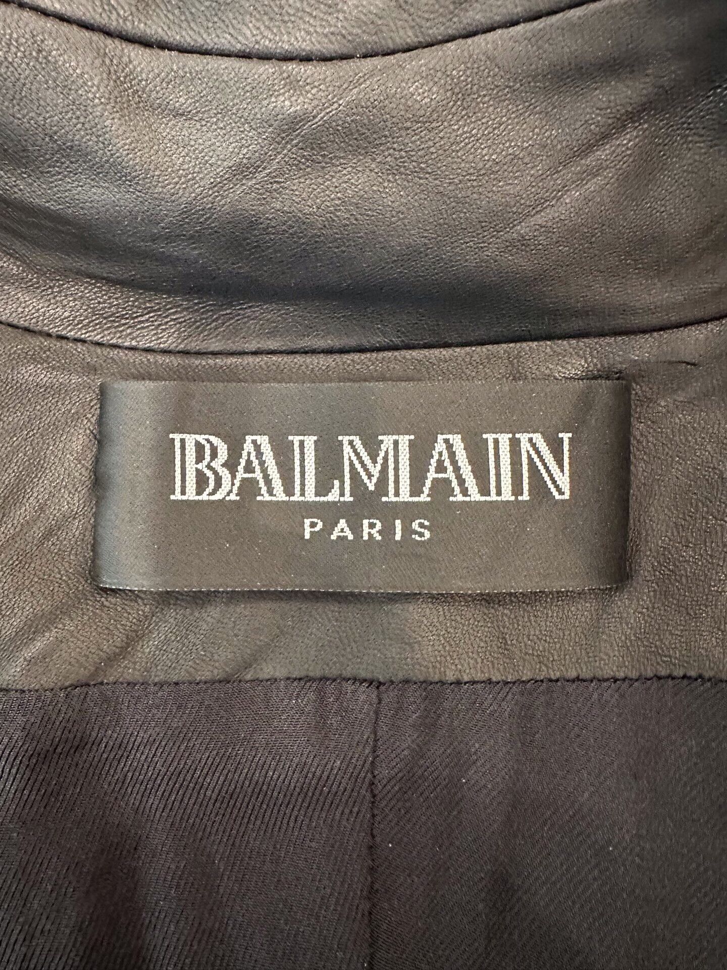 Balmain Balmain Baroque Shield Logo Leather Jacket Size S / US 4 / IT 40 - 5 Thumbnail