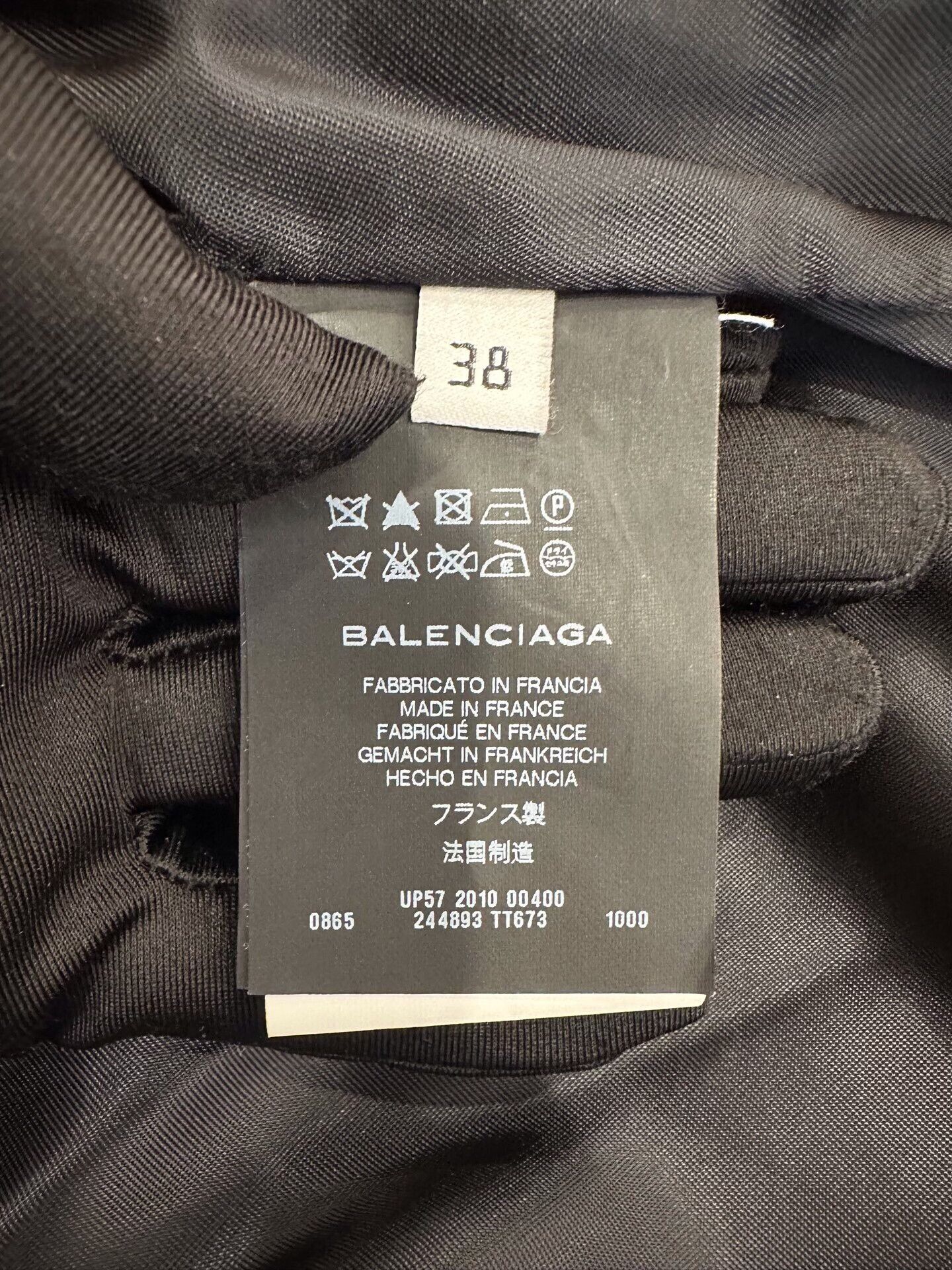 Balenciaga Balenciaga Women's Black Sheepskin Biker Jacket Size S / US 4 / IT 40 - 6 Thumbnail